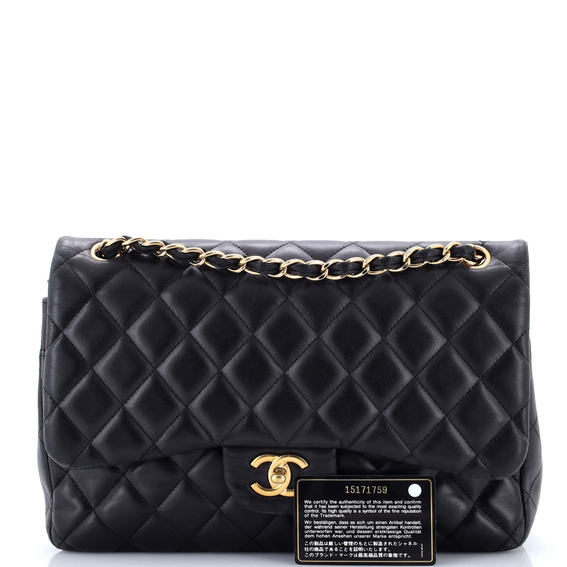 Classic Double Flap Bag Quilted Lambskin Jumbo