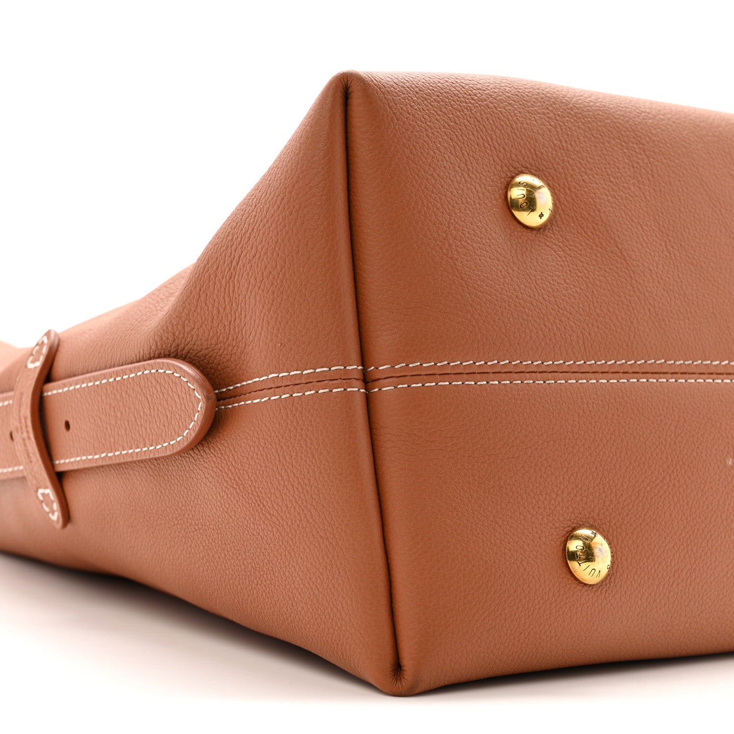Grained Calfskin Low Key Hobo MM Cognac