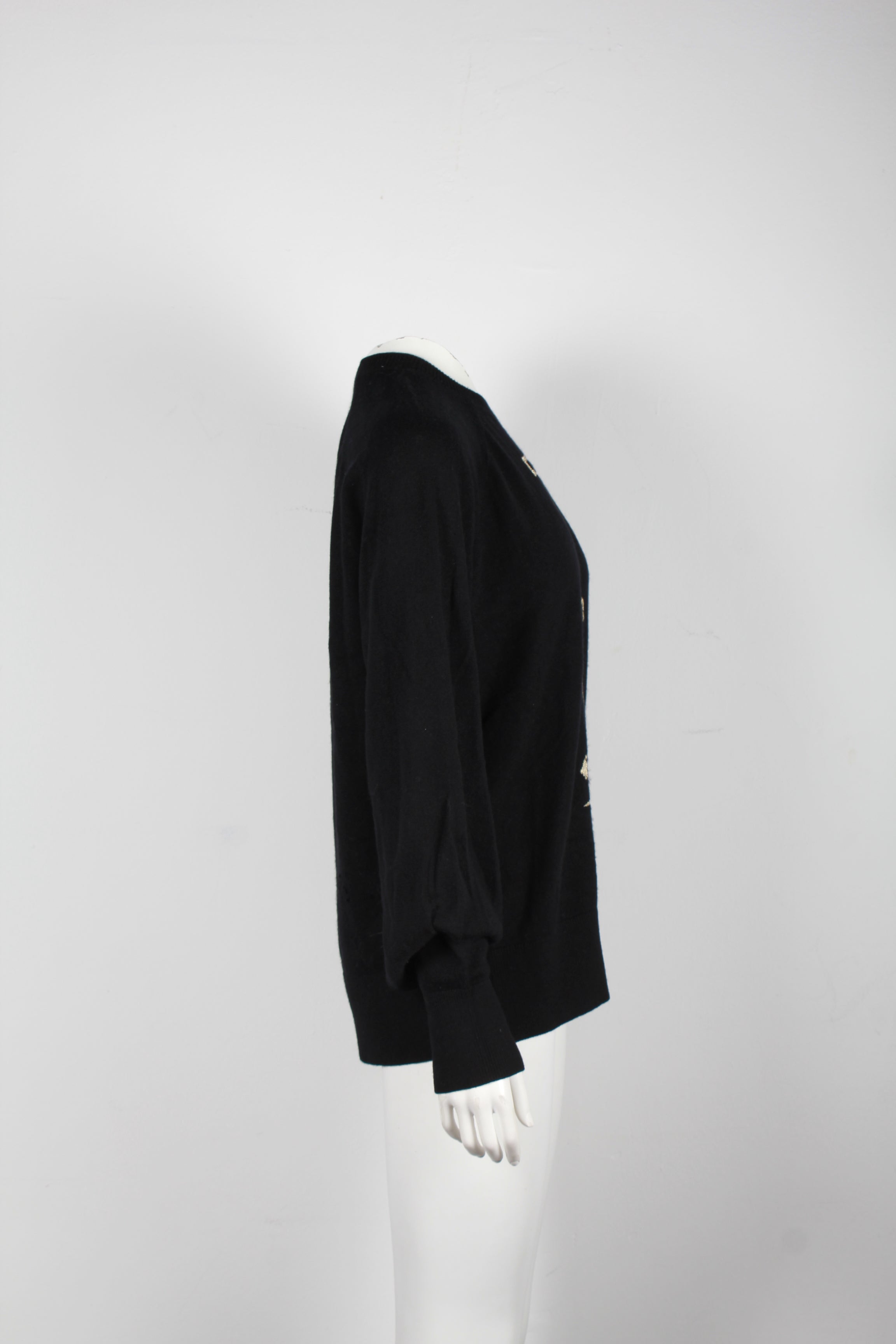 Women's Chanel Hieroglyphic Sweater in Black Cashmere