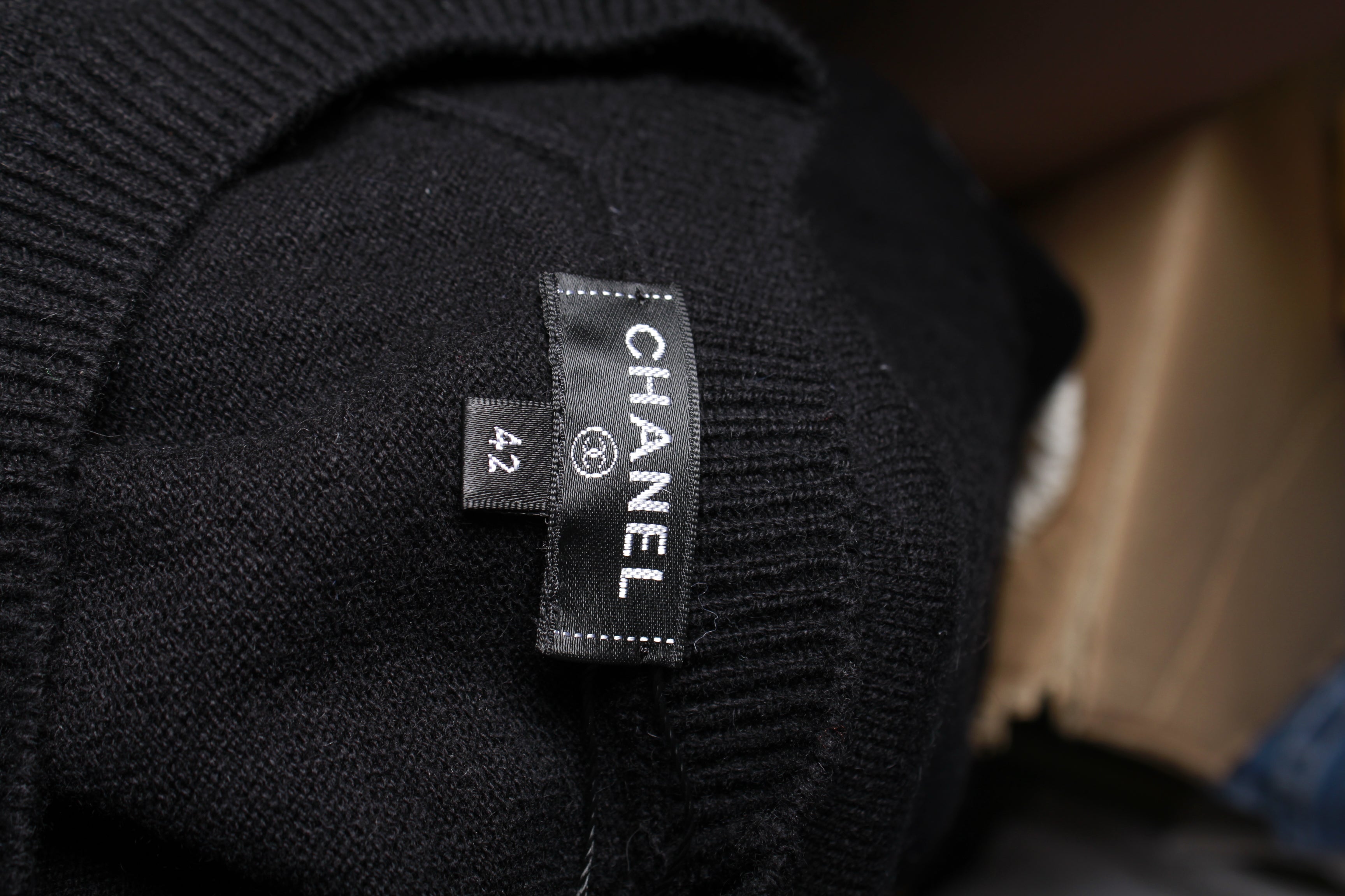 Women's Chanel Hieroglyphic Sweater in Black Cashmere