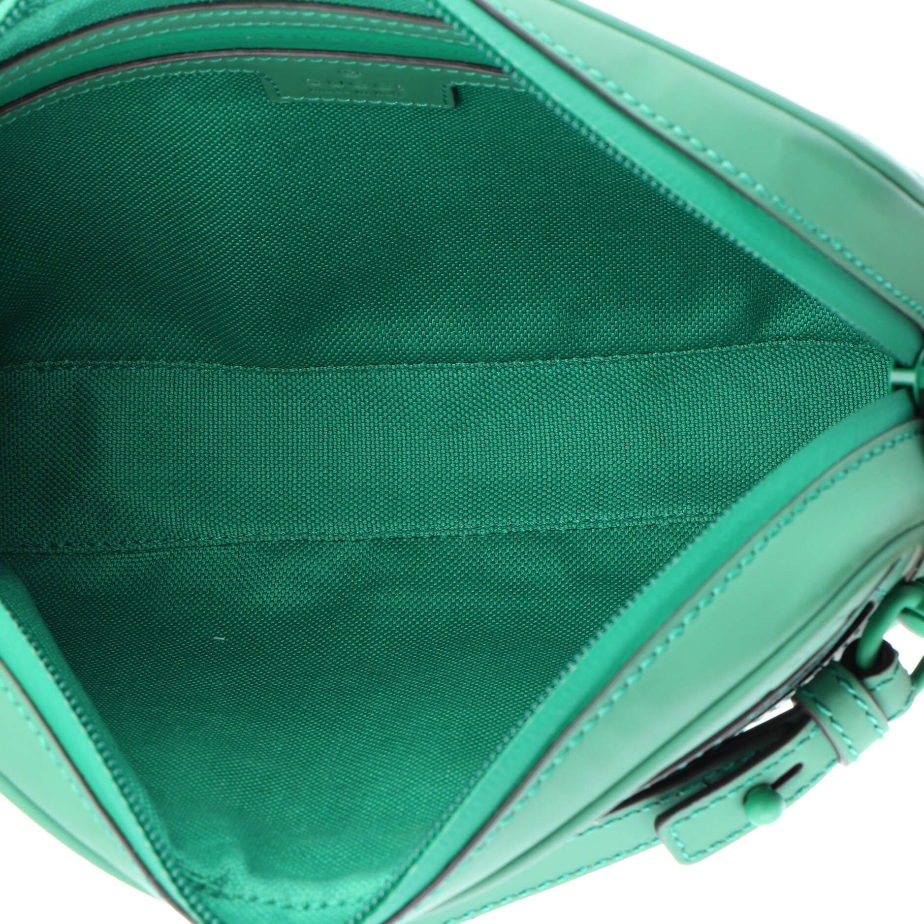 Front Zip Crossbody Bag GG Rubber Effect Leather Small