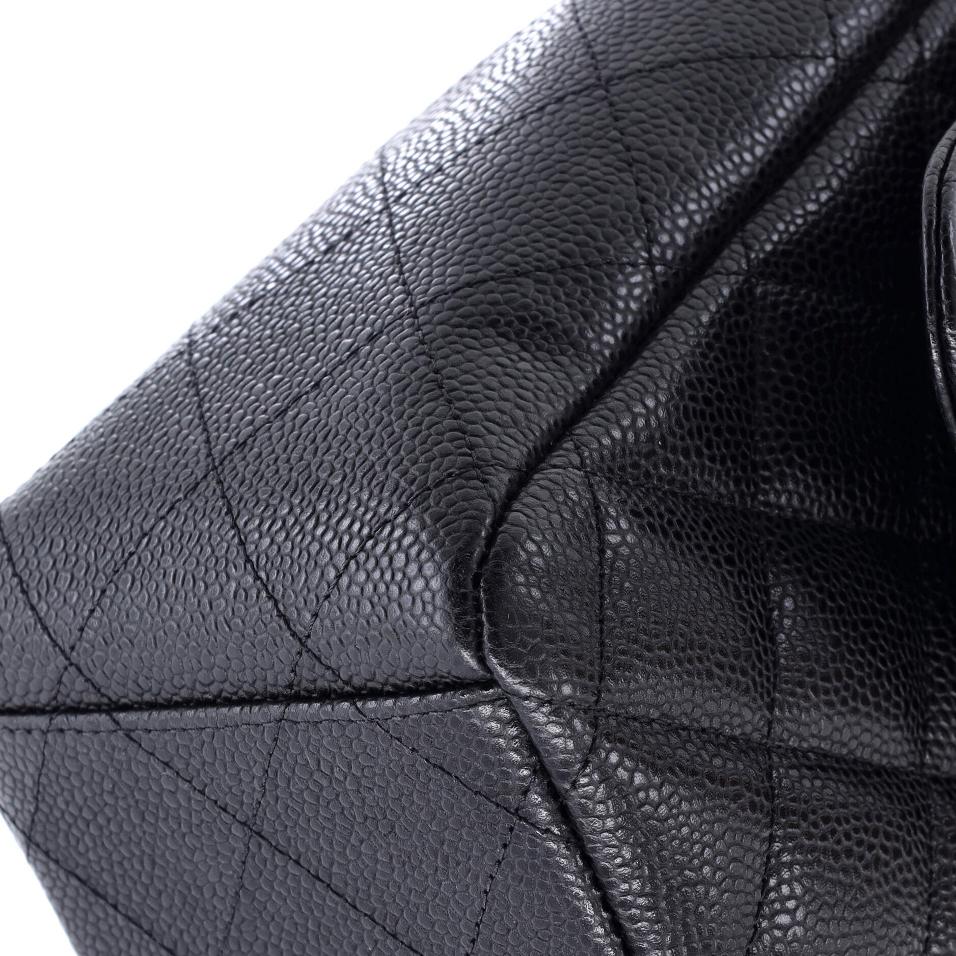 Classic Double Flap Bag Quilted Caviar Maxi
