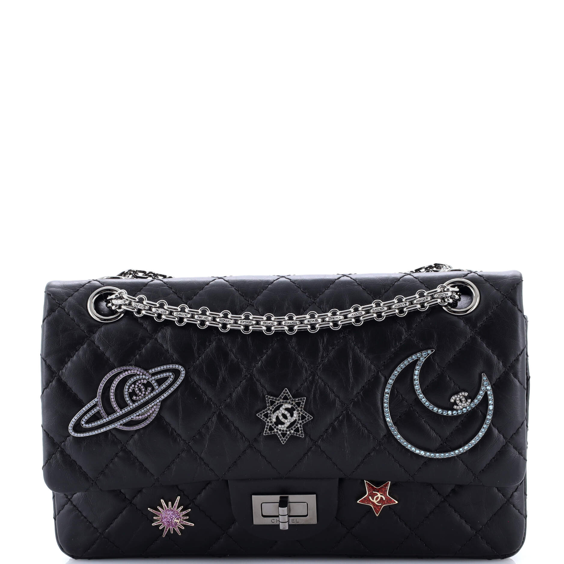 Space Charms Reissue 2.55 Flap Bag Quilted Aged Calfskin 225