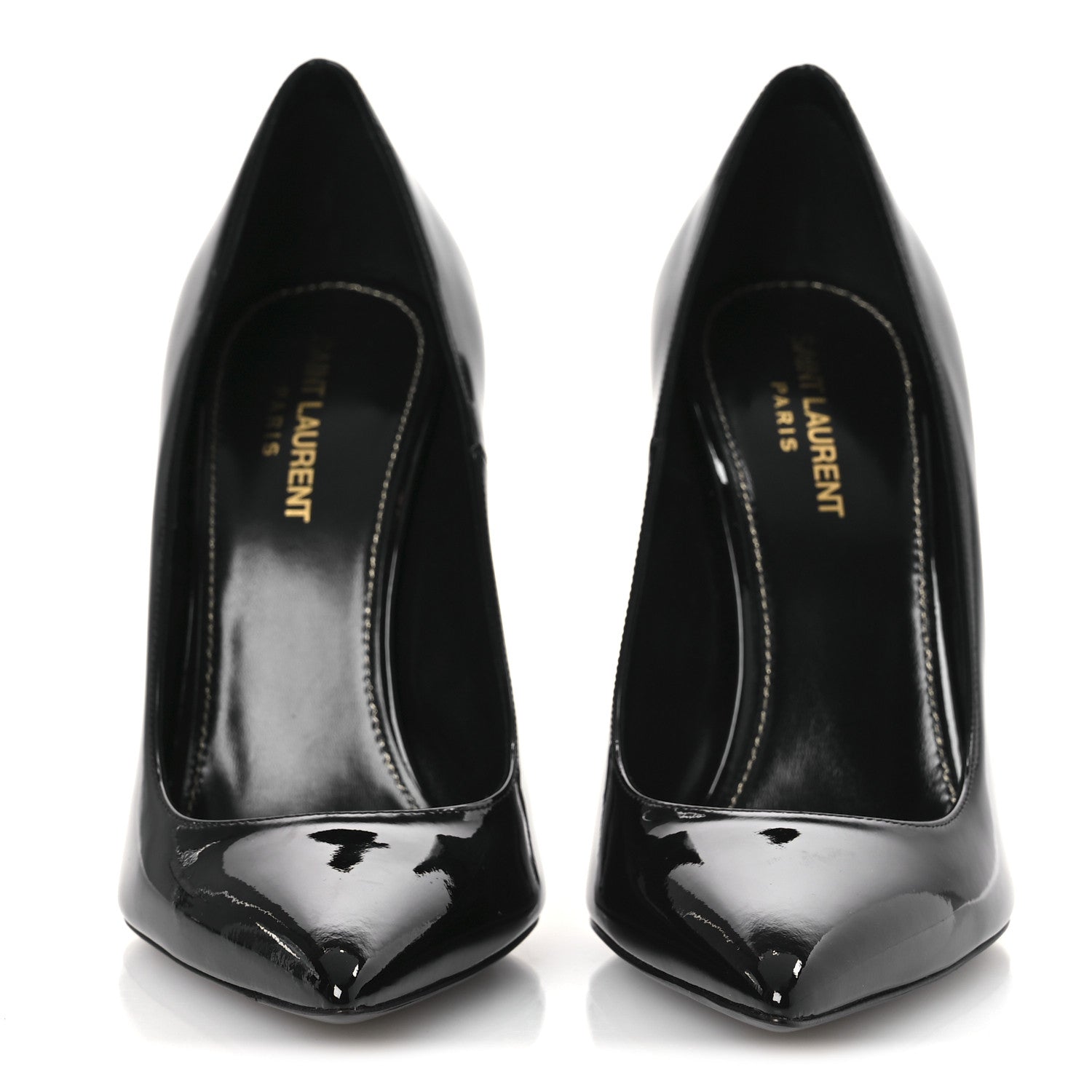 Patent Calfskin Opyum 110 Pumps 40 Black