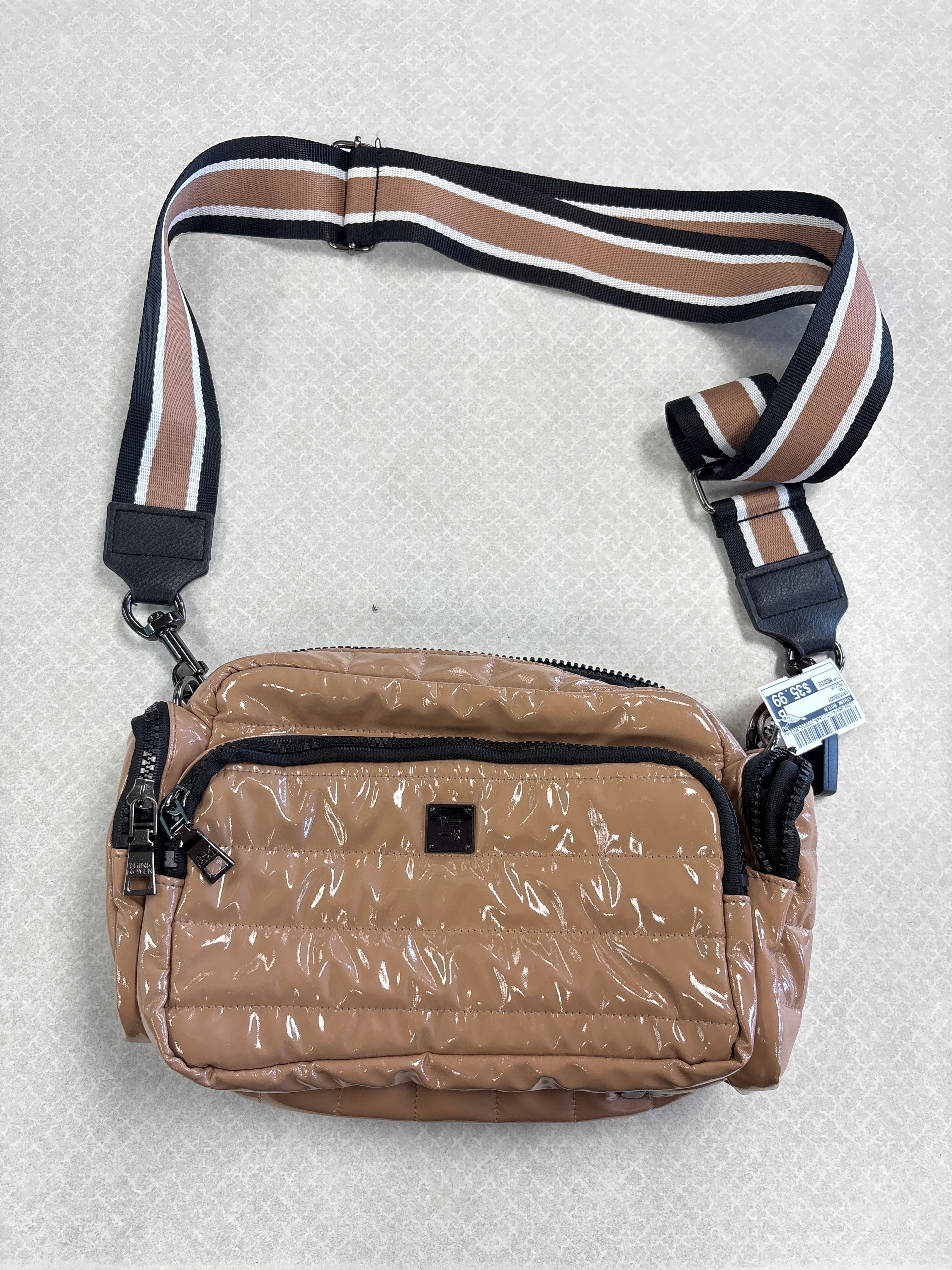 Crossbody By Think Royln In Tan, Size:Medium