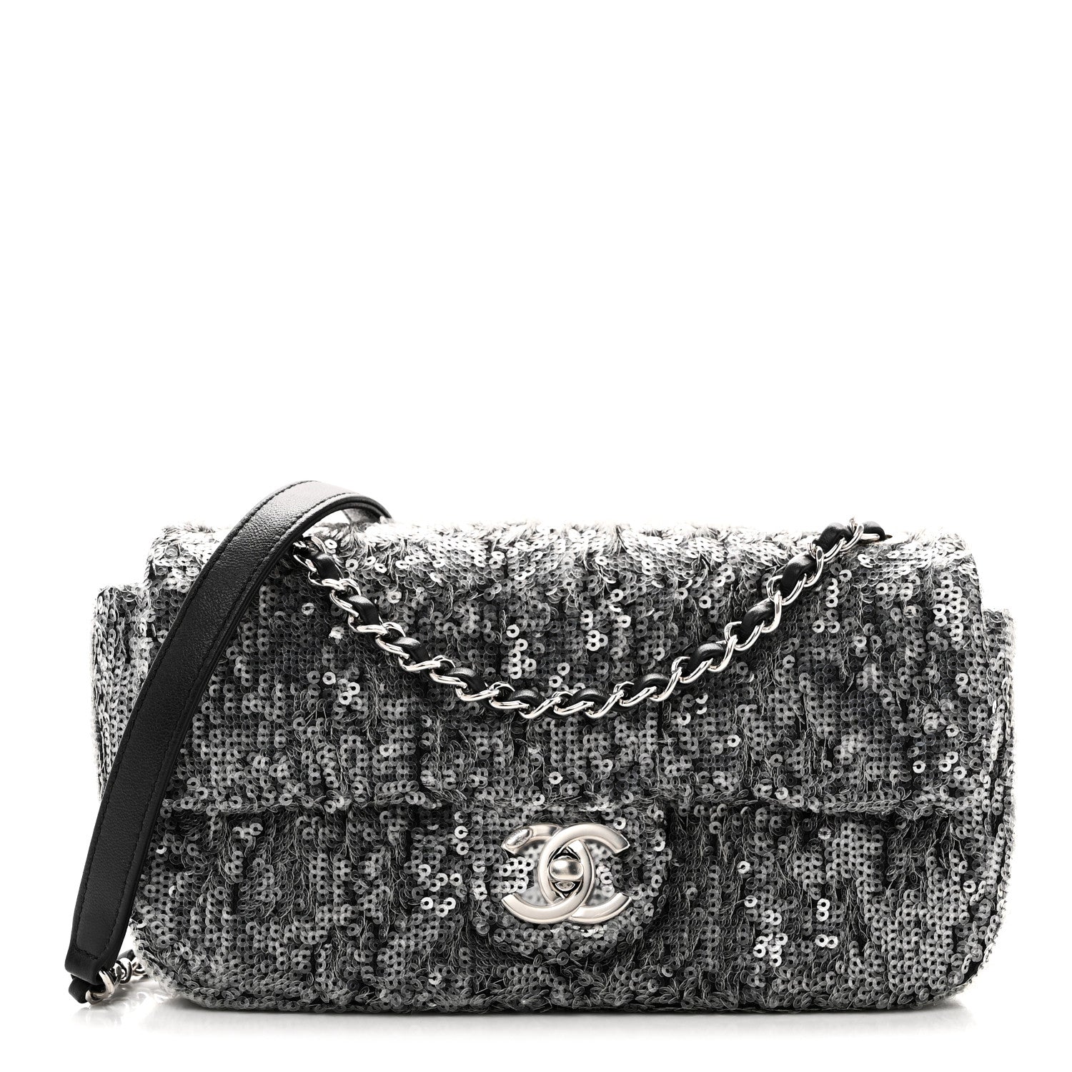 Sequin Mini Waterfall Flap Grey