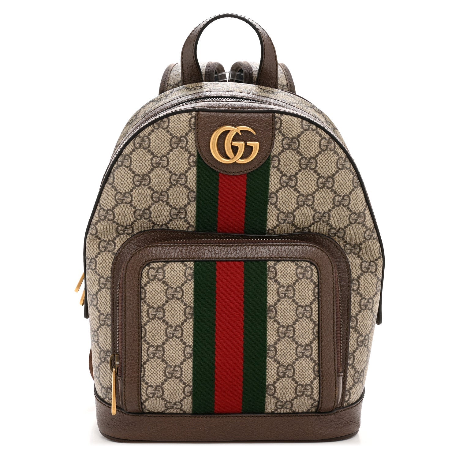 GG Supreme Monogram Calfskin Web Small Ophidia Day Backpack Beige Ebony New Acero