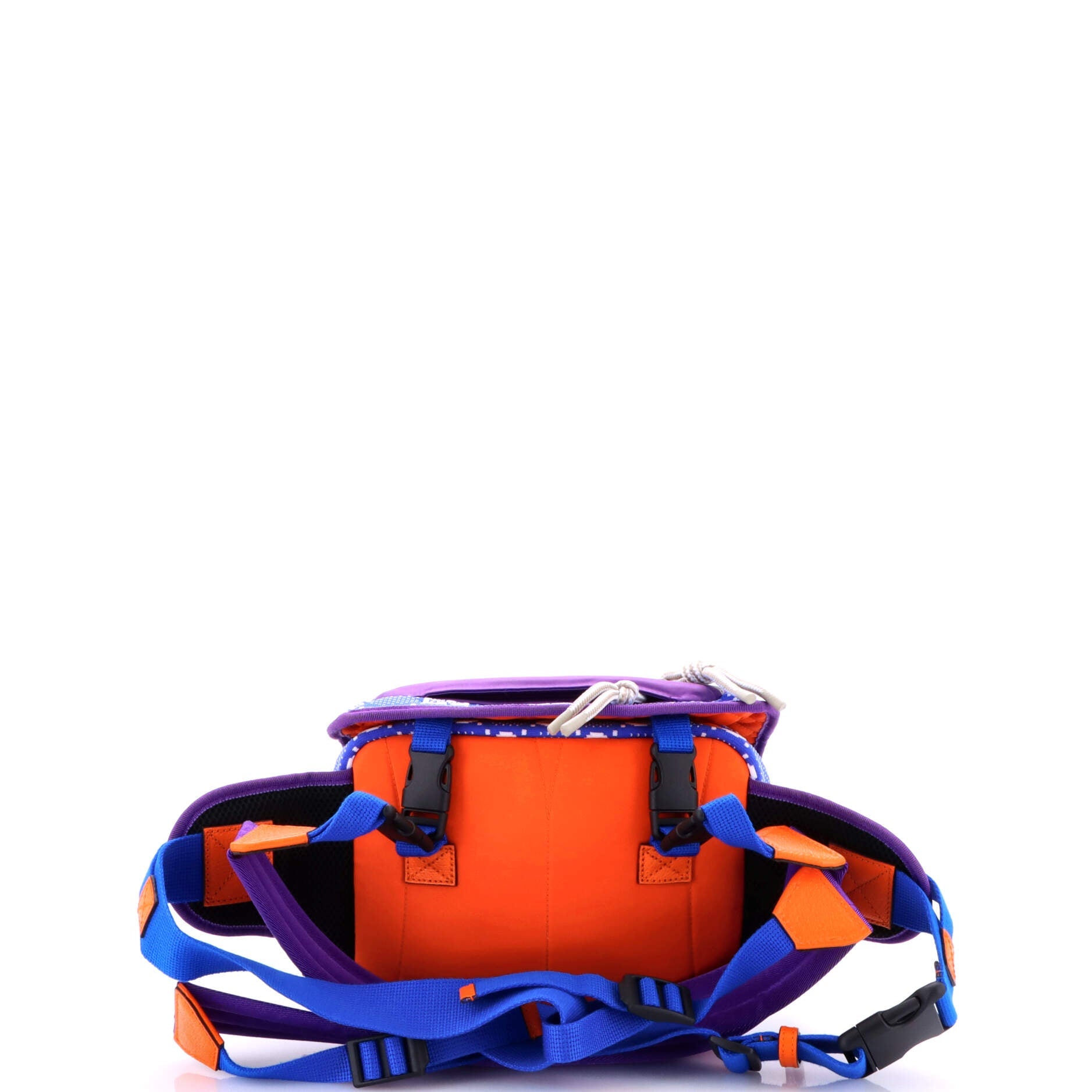 Buckle Flap Chest Strap Backpack GG Fabric with Rubber