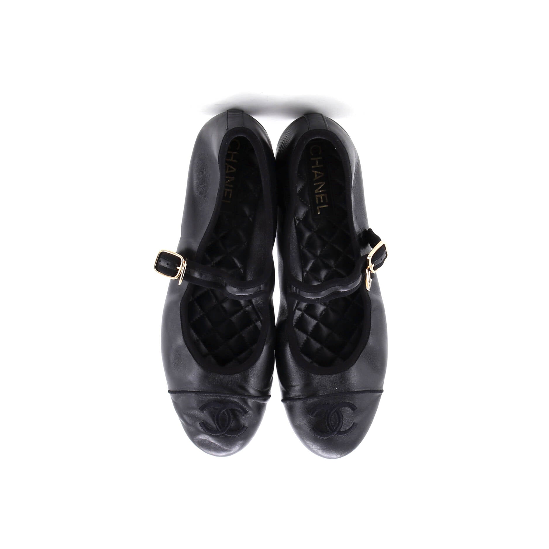 Women's CC Mary Jane Flats Embroidered Leather