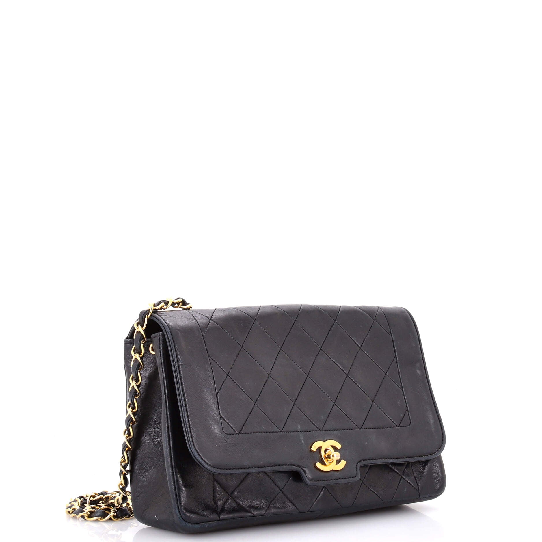 Vintage CC Chain Flap Bag Quilted Lambskin Medium