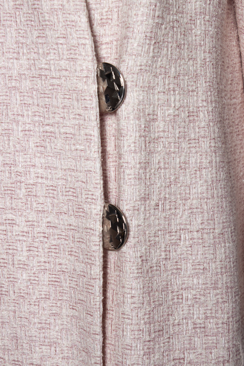 Women's Chanel Pink tweed lurex coat