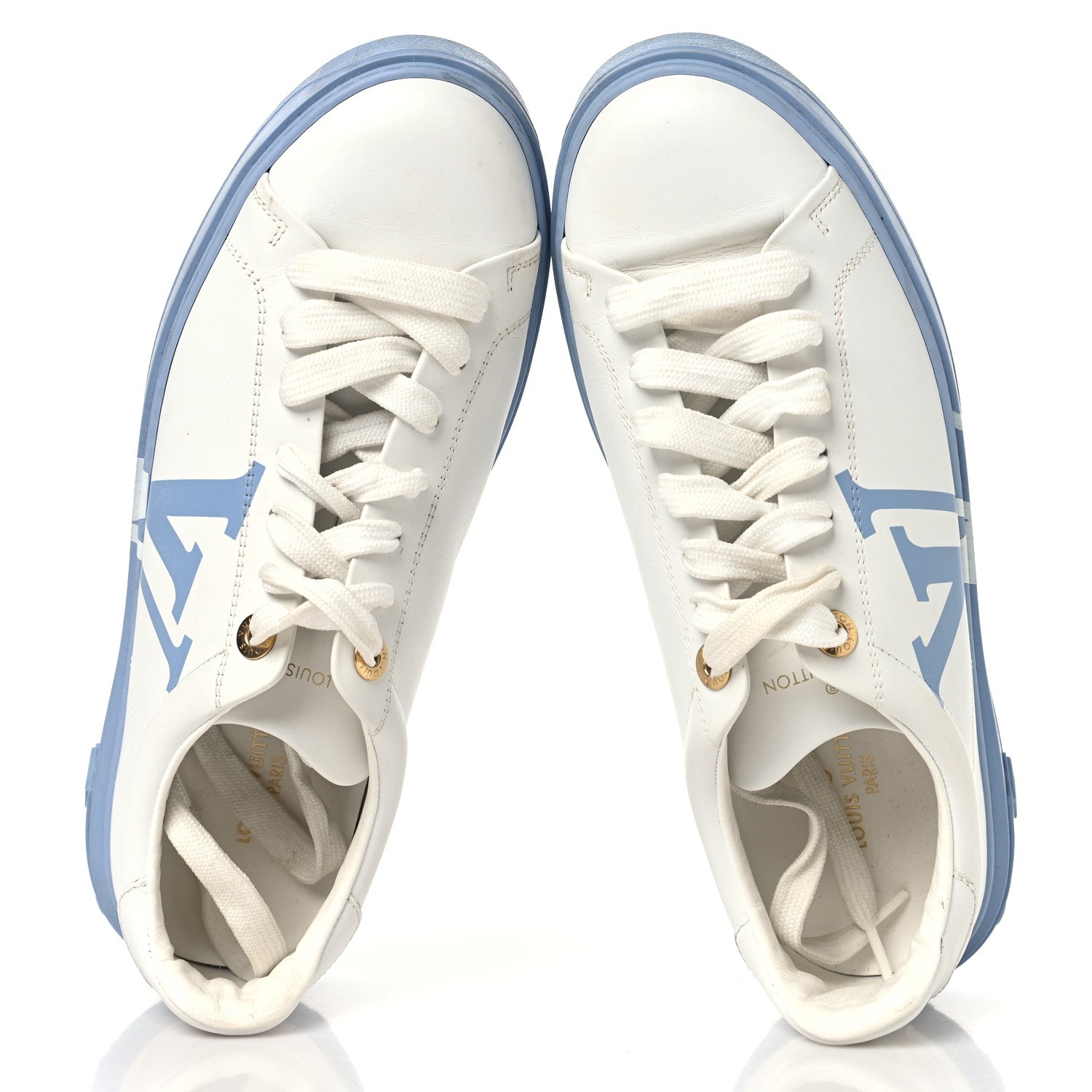 Calfskin Time Out LV Sneakers 40 Blue