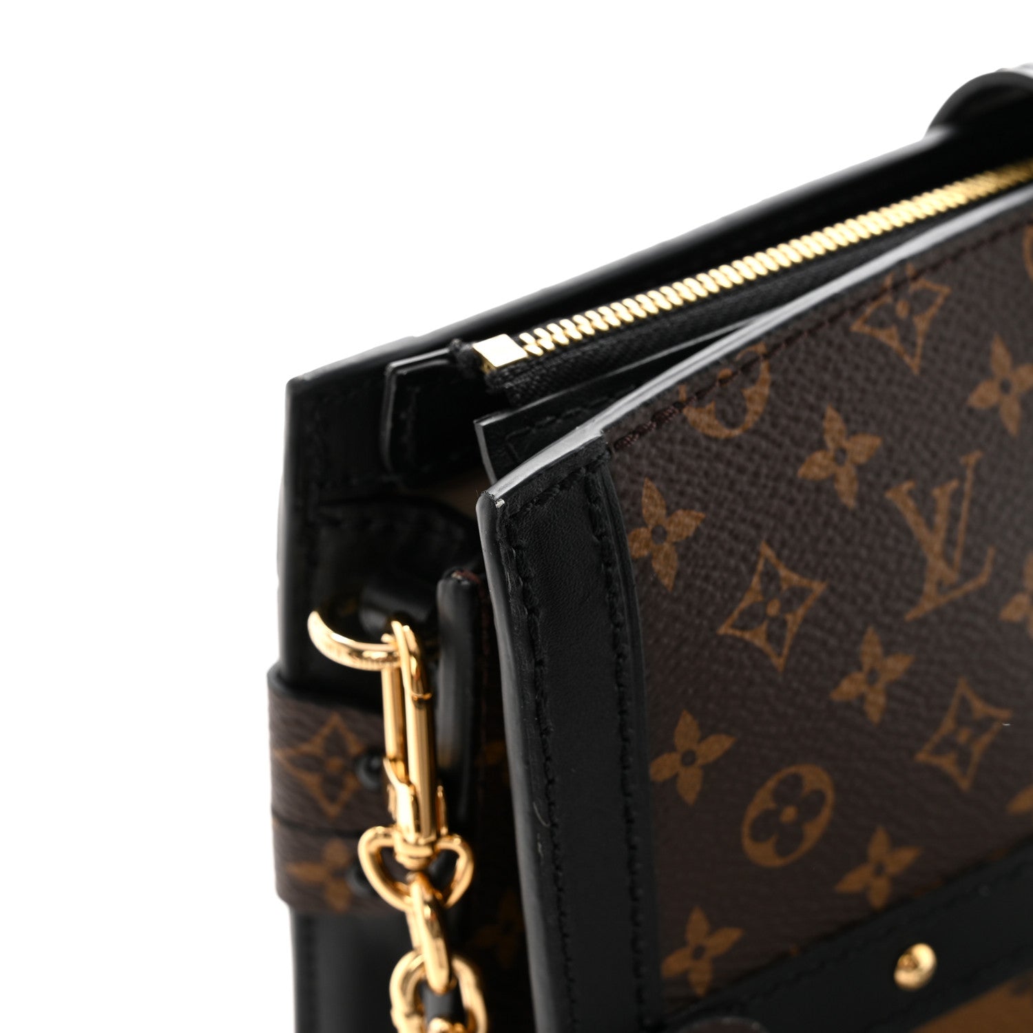 Reverse Monogram Trunk Clutch