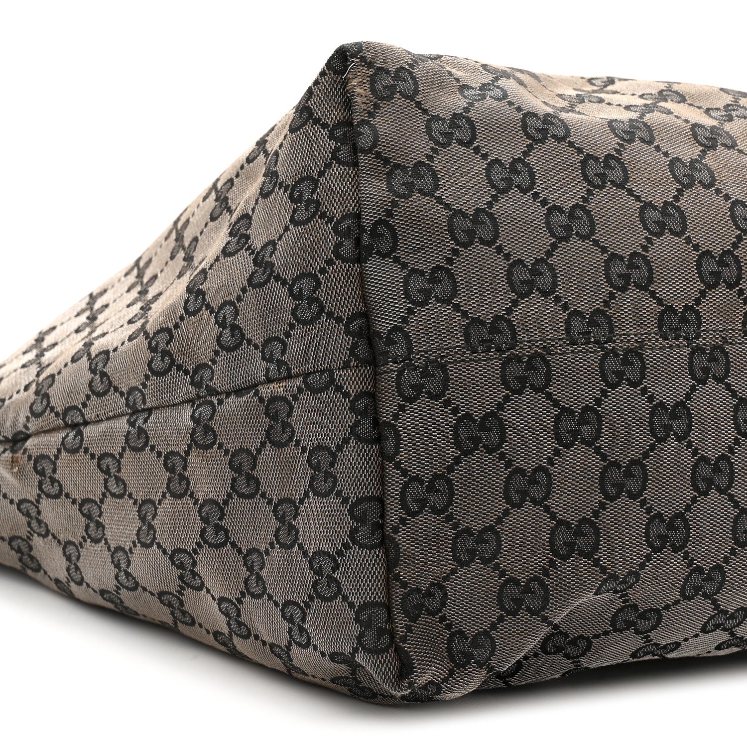 Metallic Monogram Canvas Tote Black