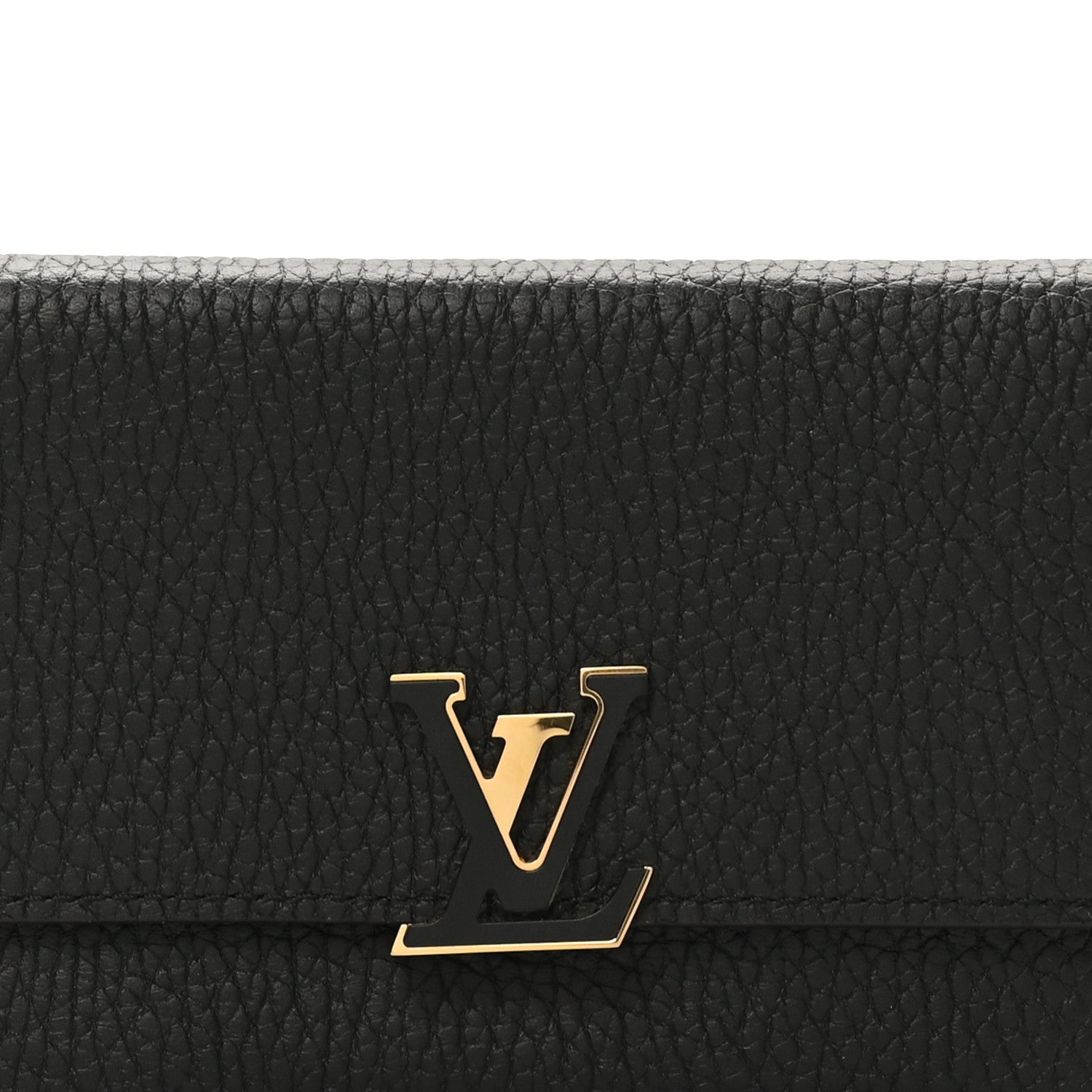Taurillon Capucines Compact Wallet Black