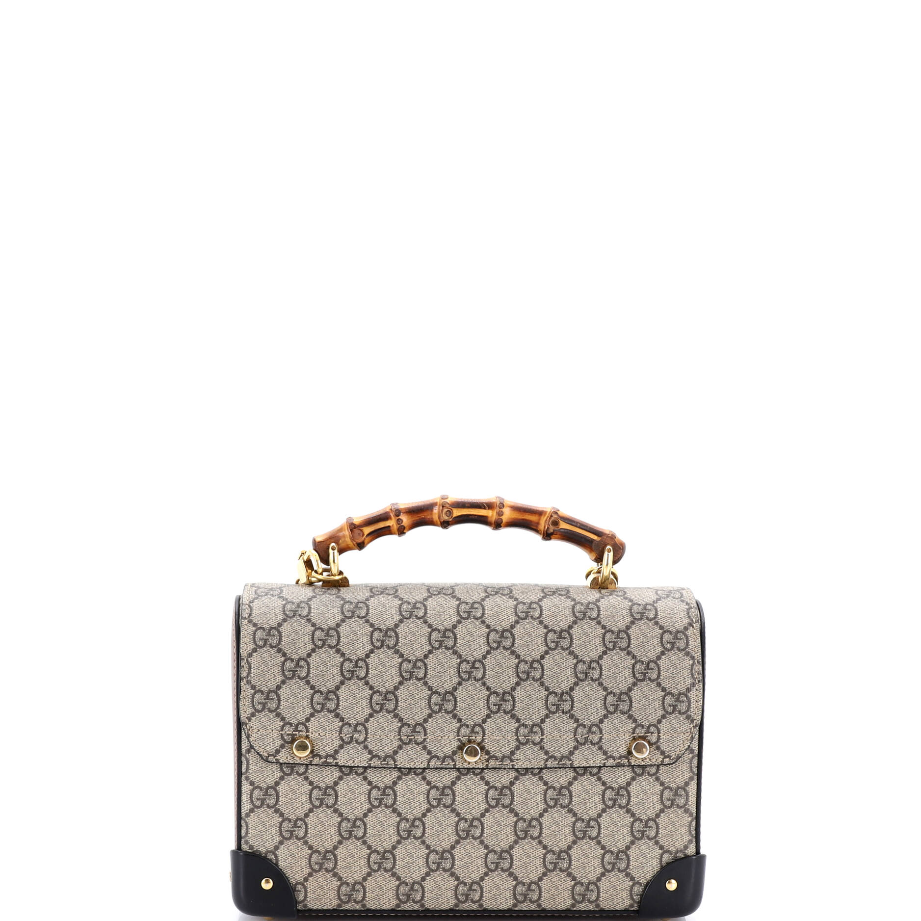 Padlock Bamboo Shoulder Bag GG Coated Canvas Small