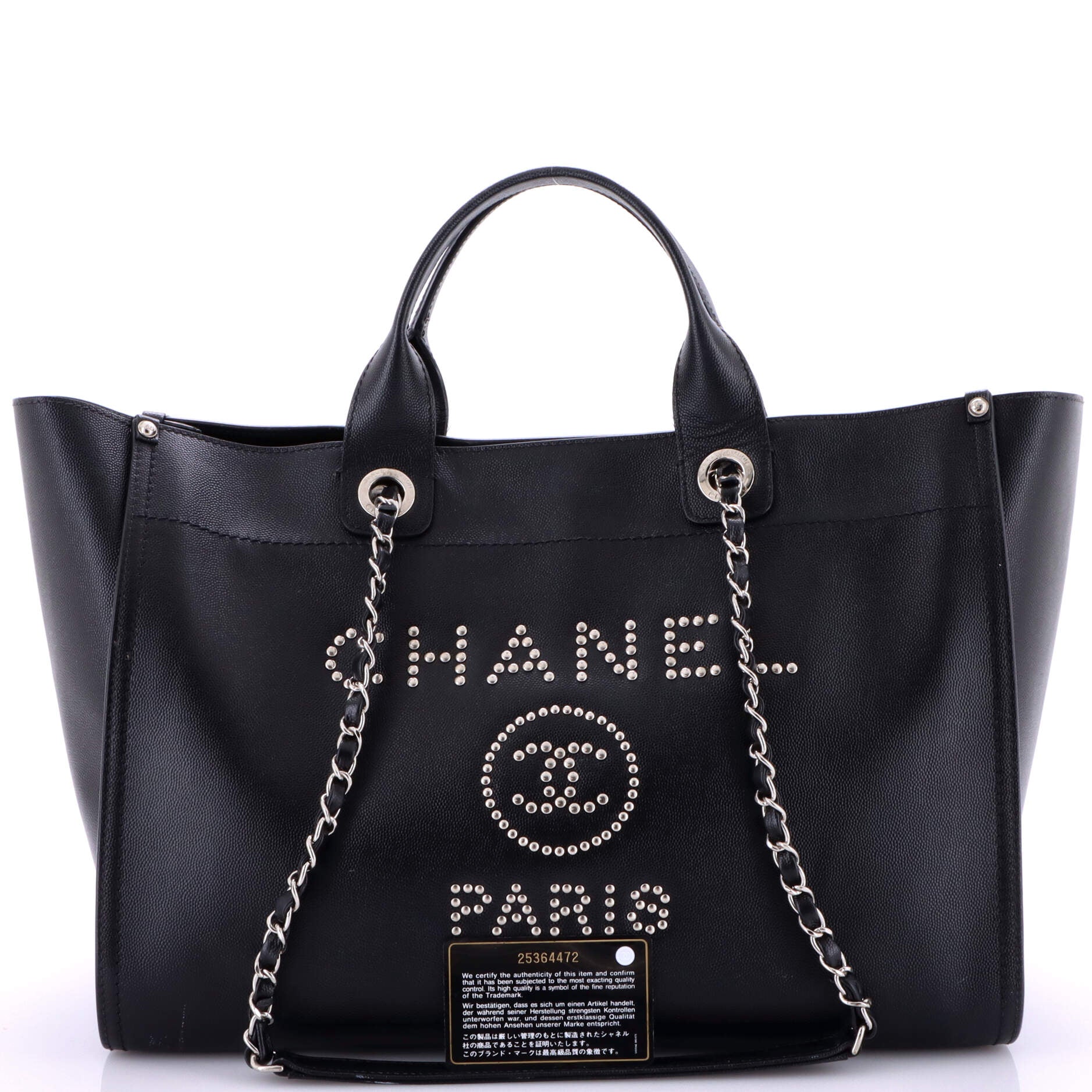 Deauville Tote Studded Caviar Medium