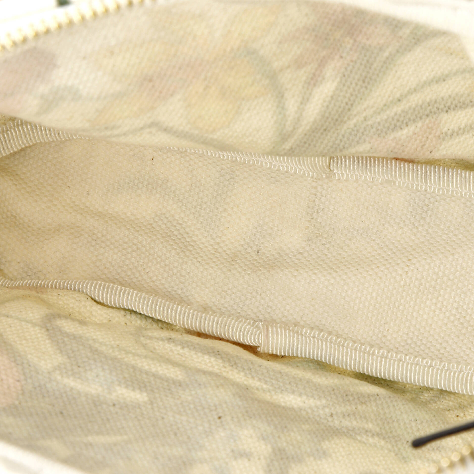 Camera Crossbody Bag Cutout Leather with Flora Canvas Small