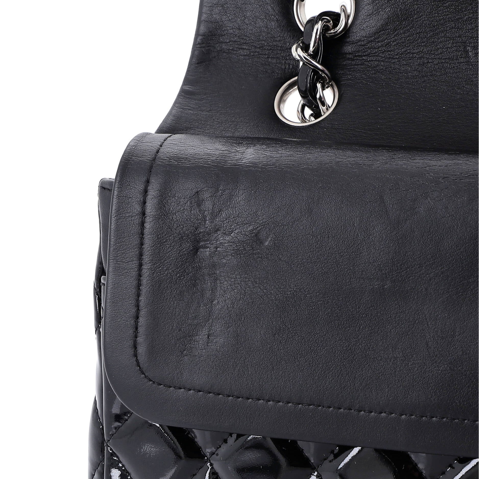 Classic Double Flap Bag Quilted Patent Medium
