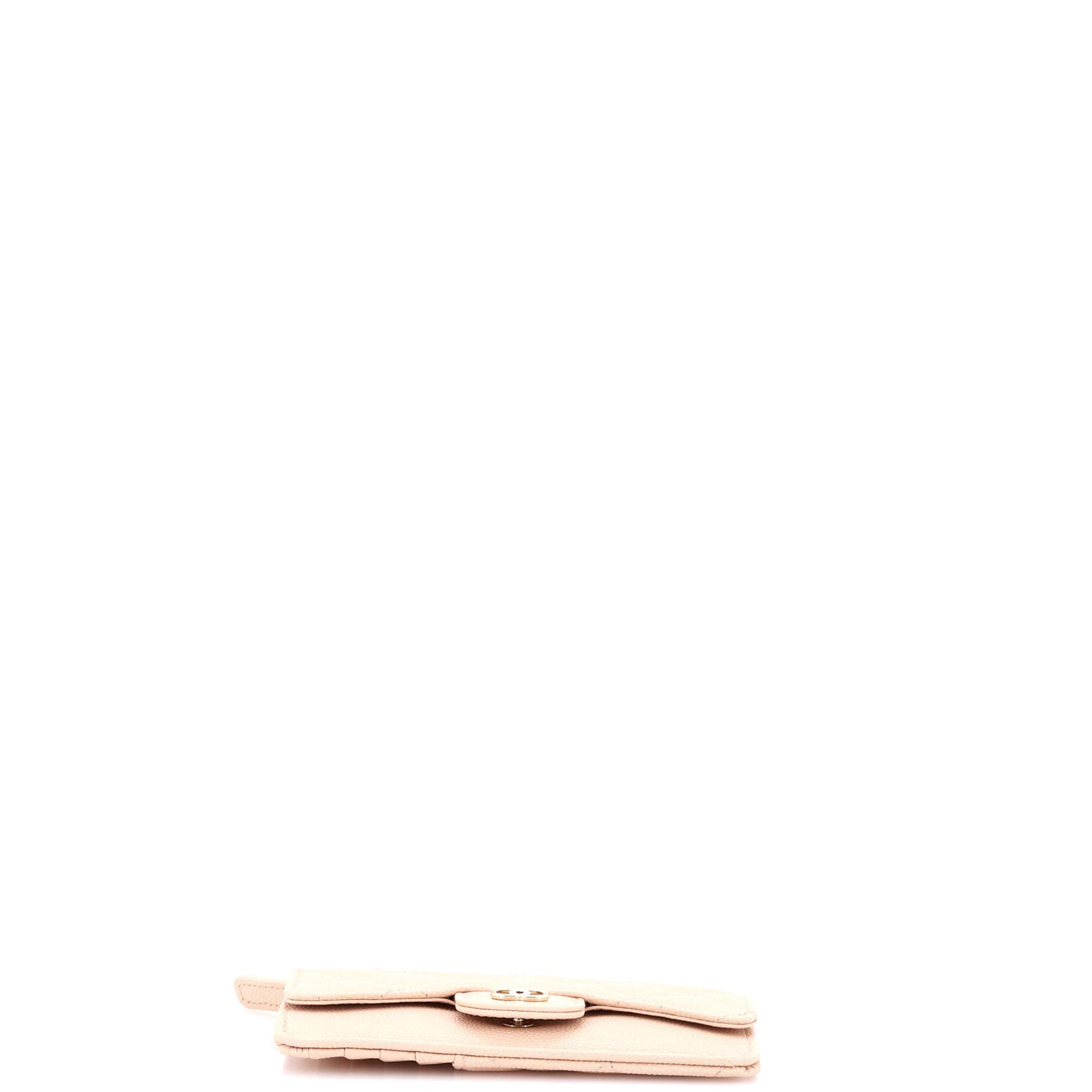 Flap Zip Card Holder Quilted Caviar
