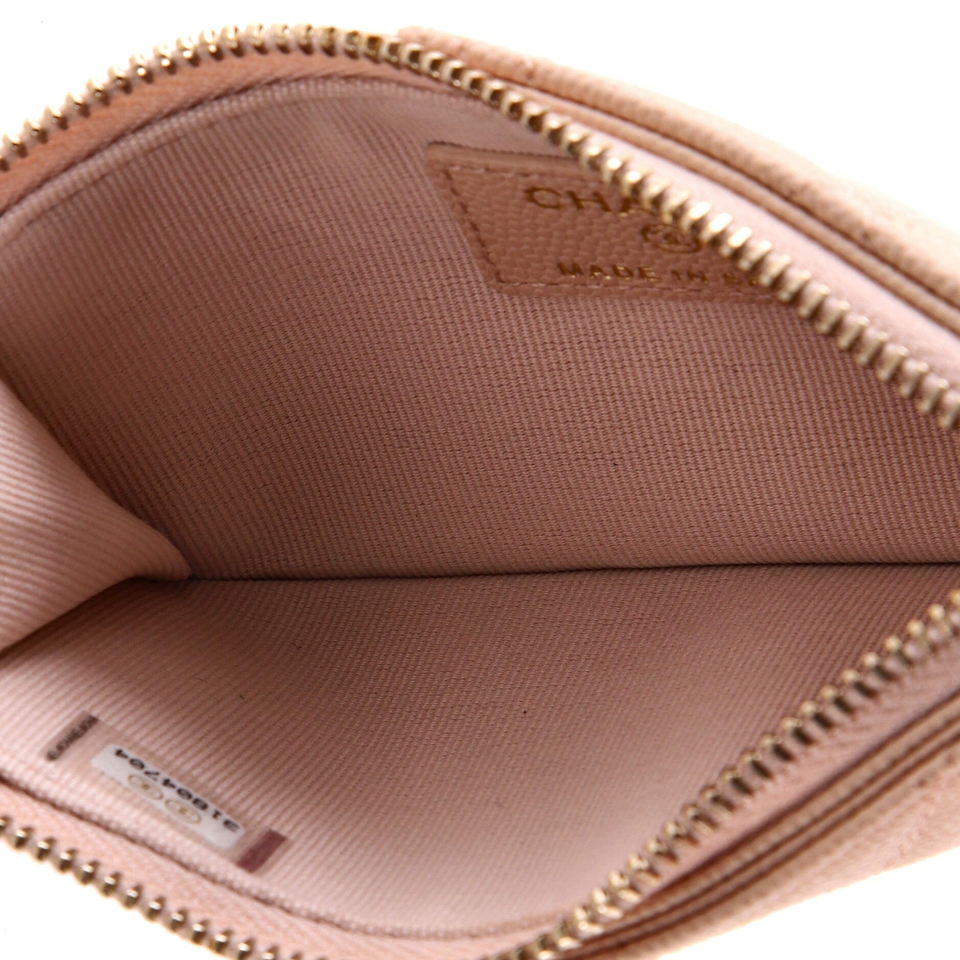 Flap Zip Card Holder Quilted Caviar