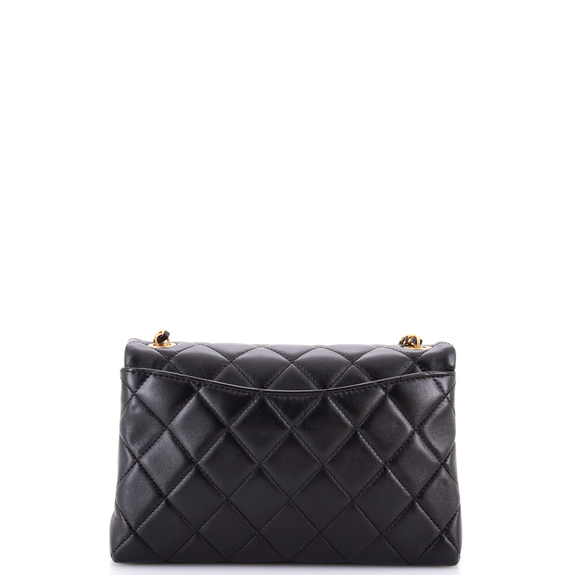 Enamel Multi CC Chain Flap Bag Quilted Lambskin Small