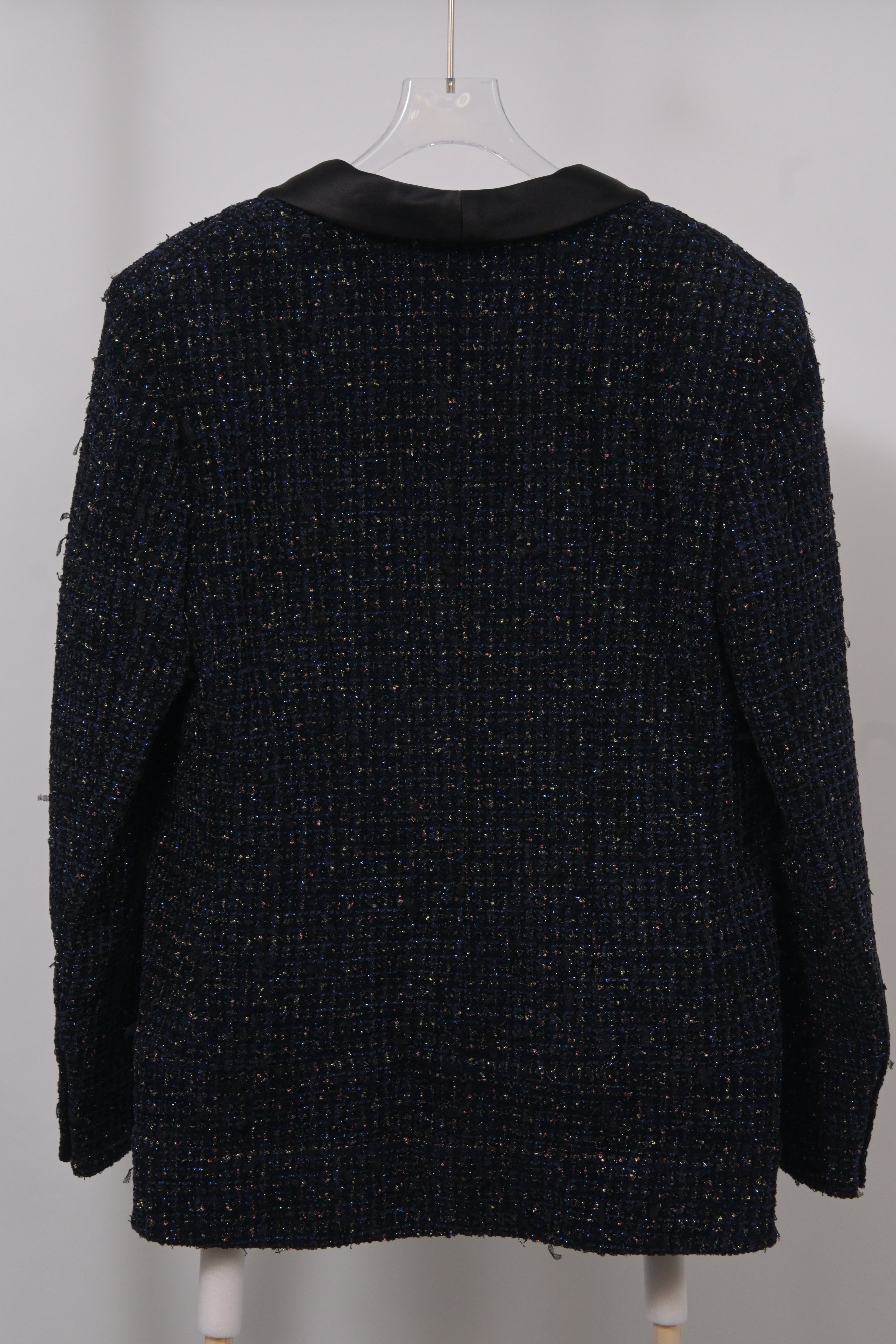 Men's Chanel Single-Breasted Blazer in Deep Blue Wool
