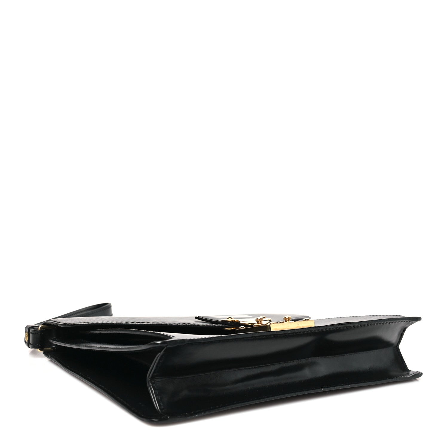 Epi Pochette Sellier Dragonne Clutch Black