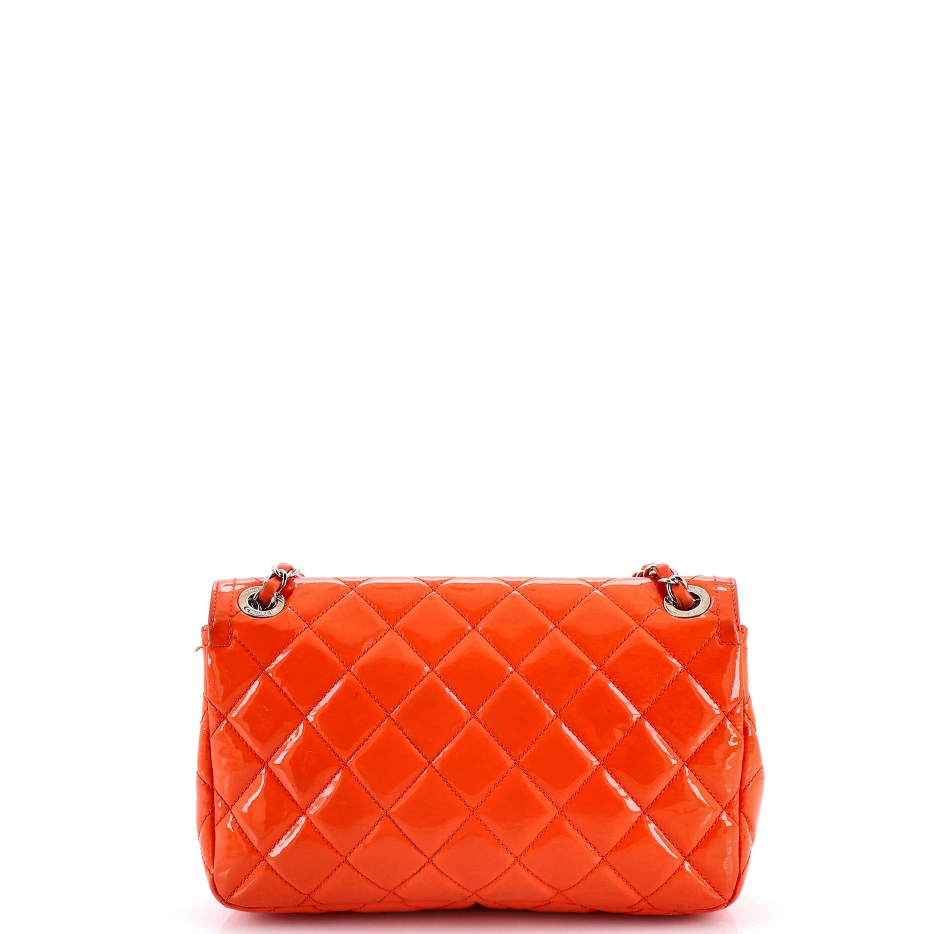 Coco Shine Flap Bag Quilted Patent Medium