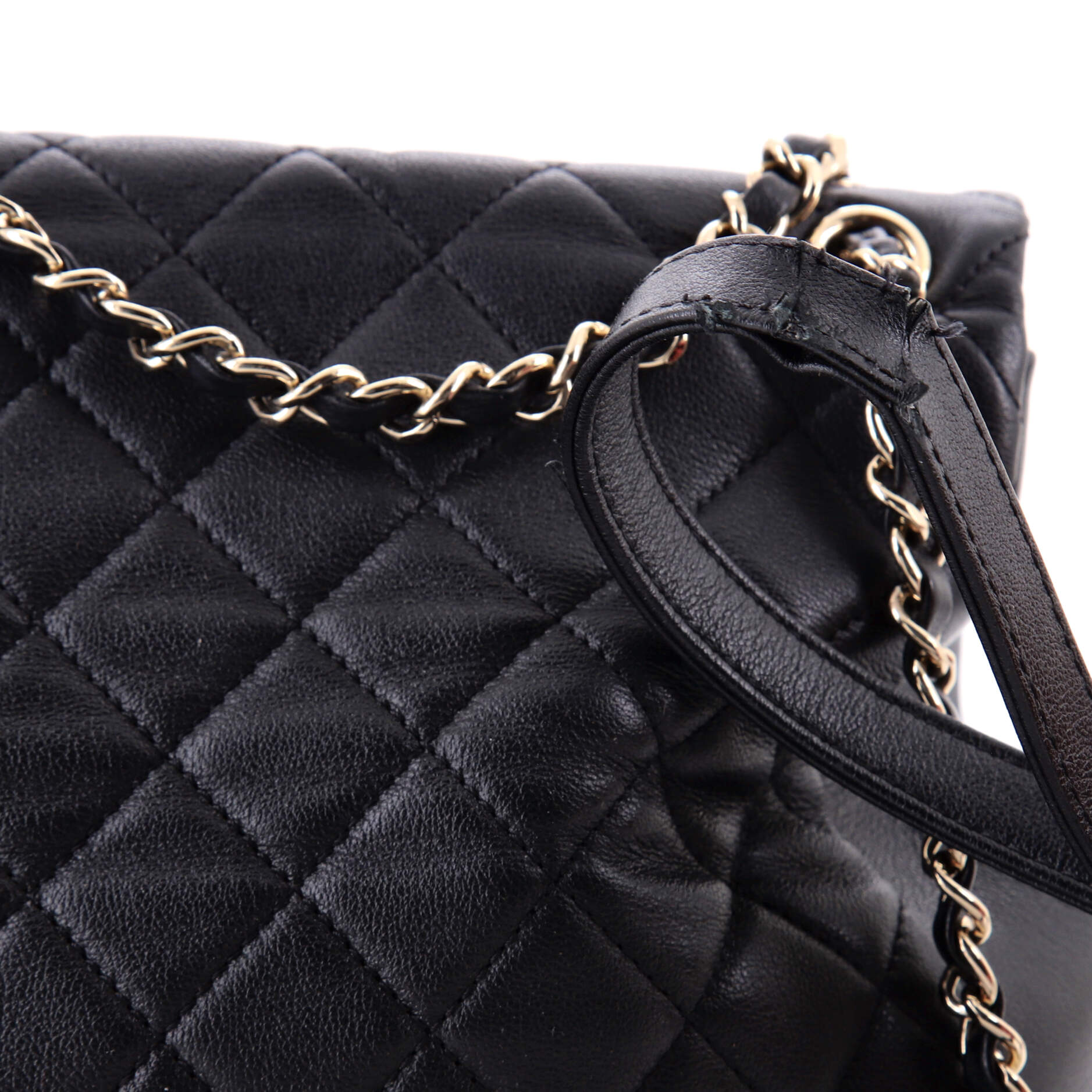 Duma Pockets Drawstring Backpack Quilted Calfskin Large