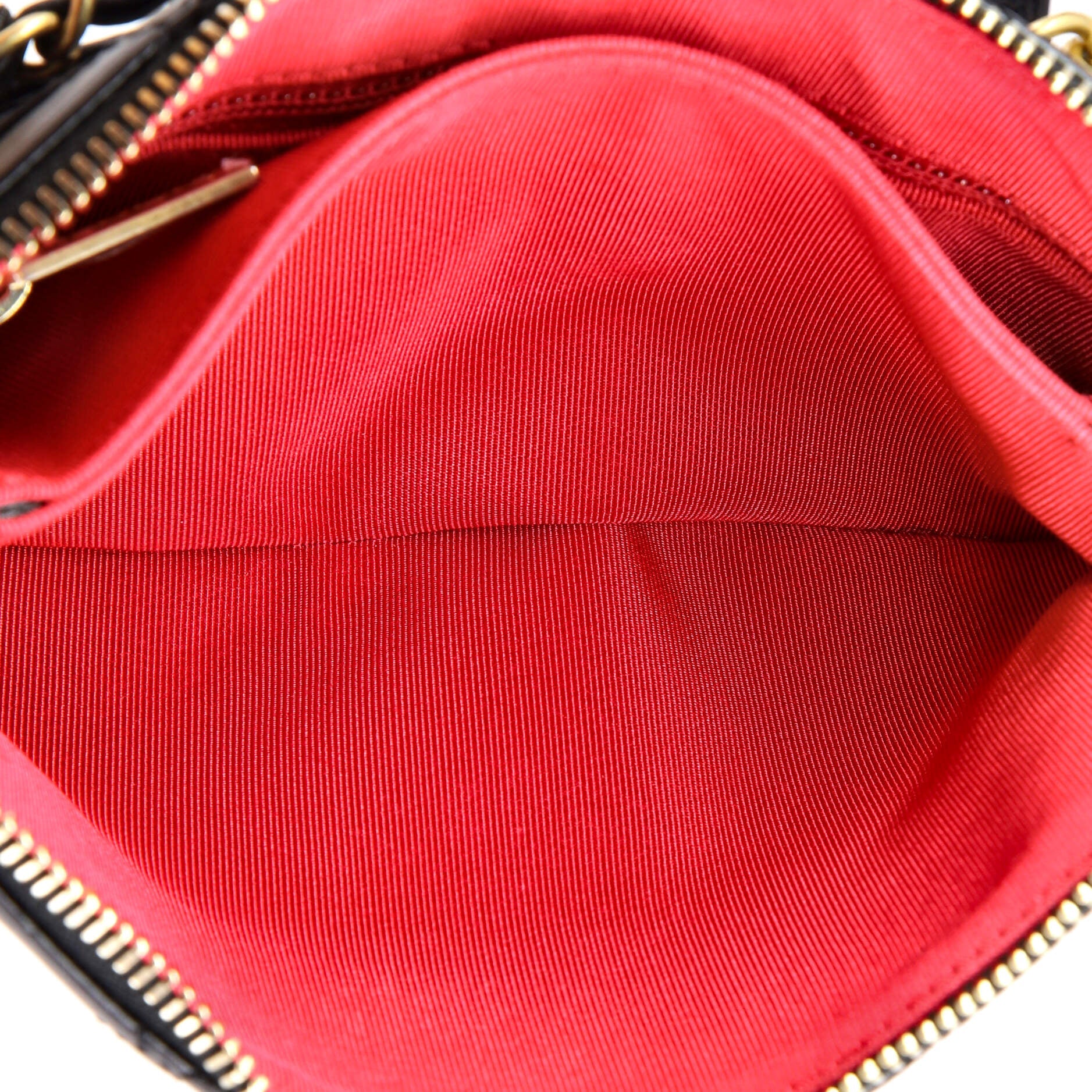 Logo Chain Strap Waist Bag Quilted Lambskin Small
