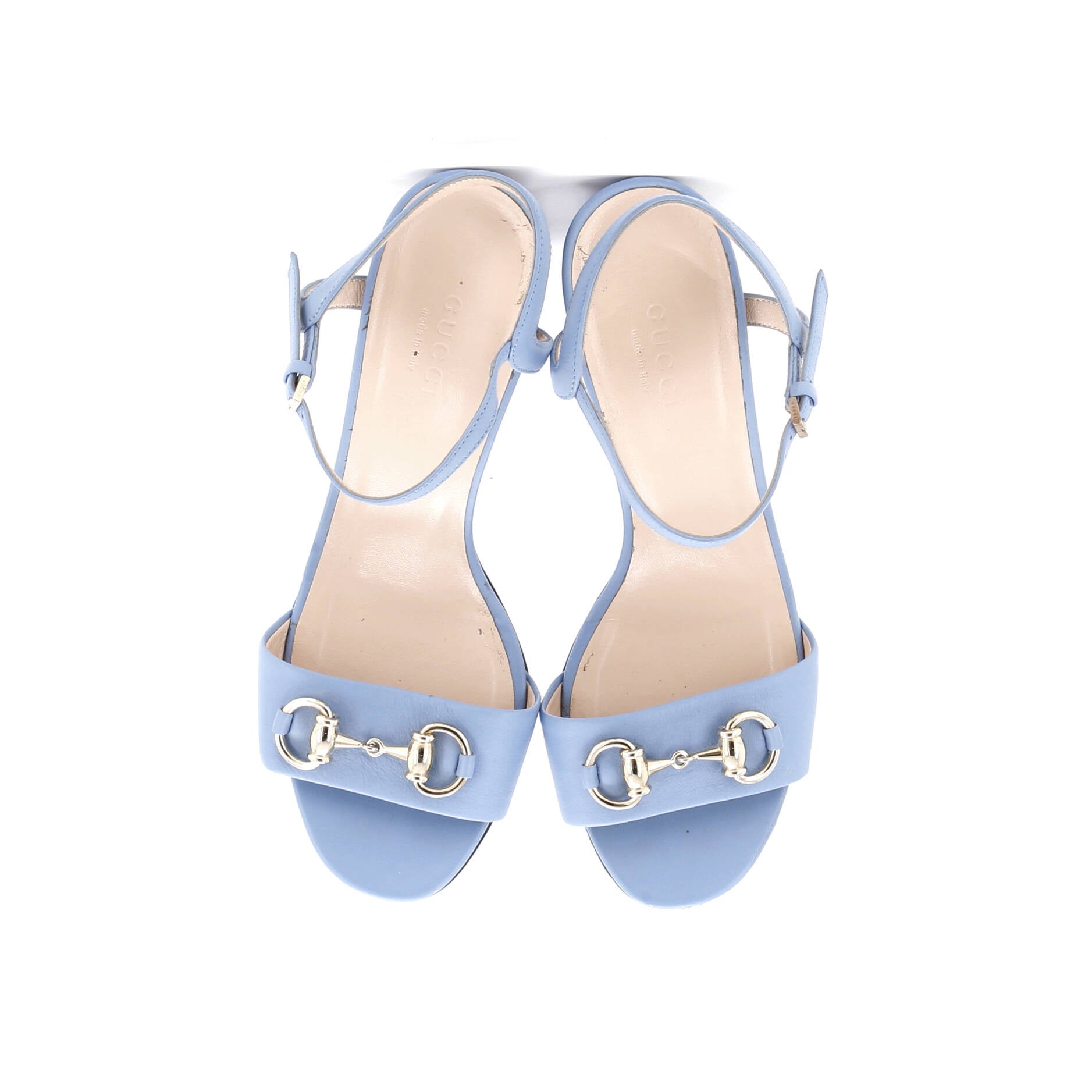 Women's Horsebit Ankle Strap Sandals Leather