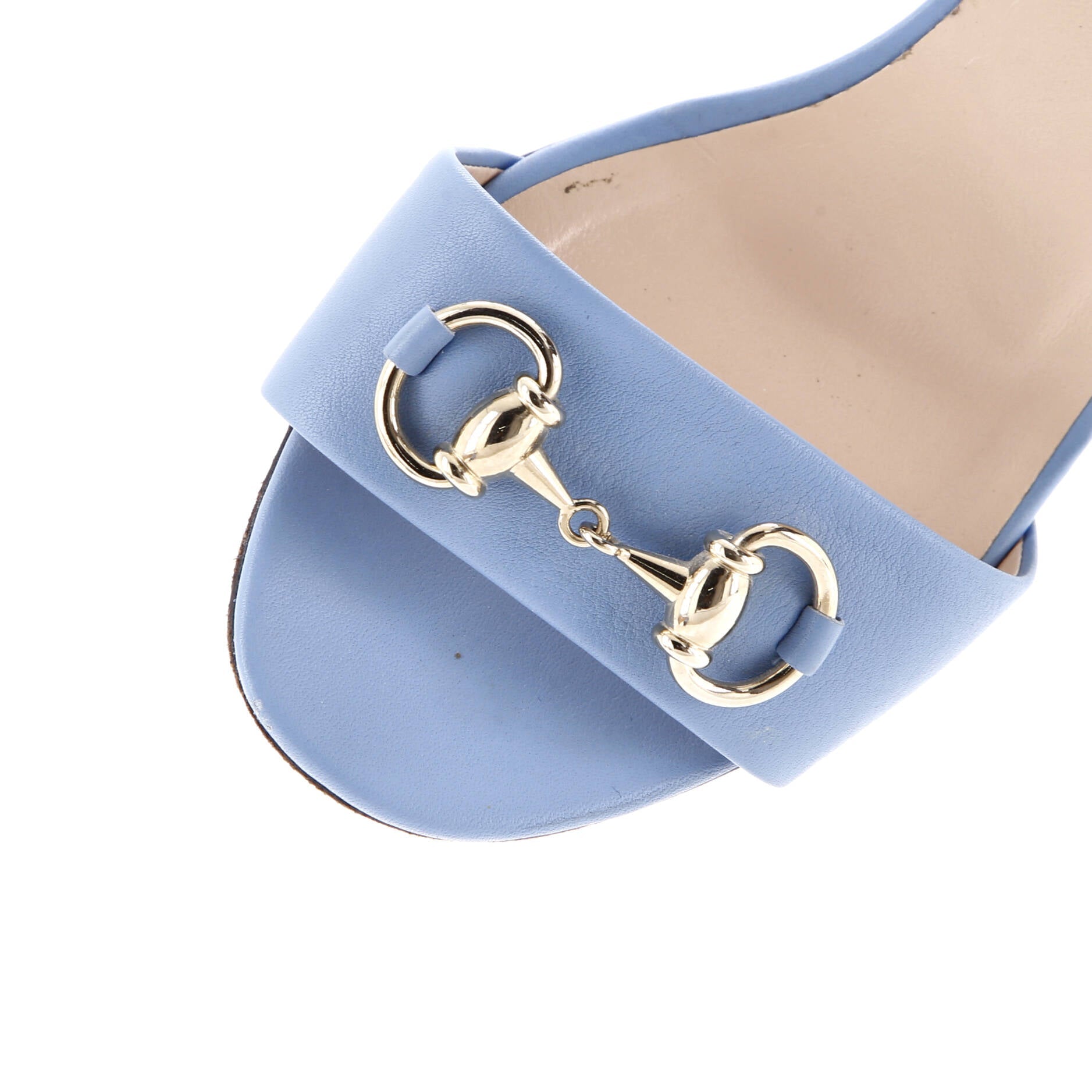 Women's Horsebit Ankle Strap Sandals Leather