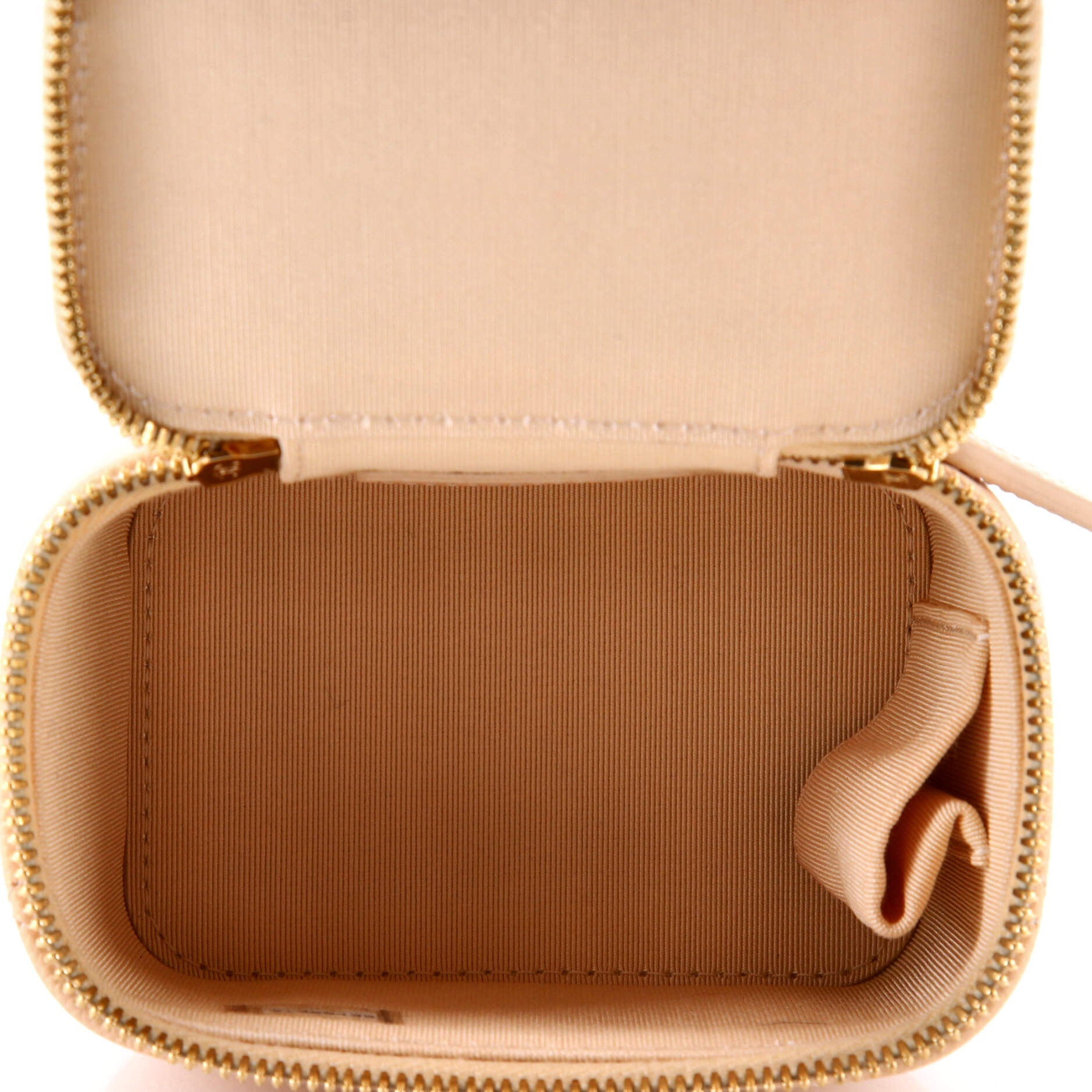 Classic Pearl Vanity Case with Chain Quilted Caviar Mini