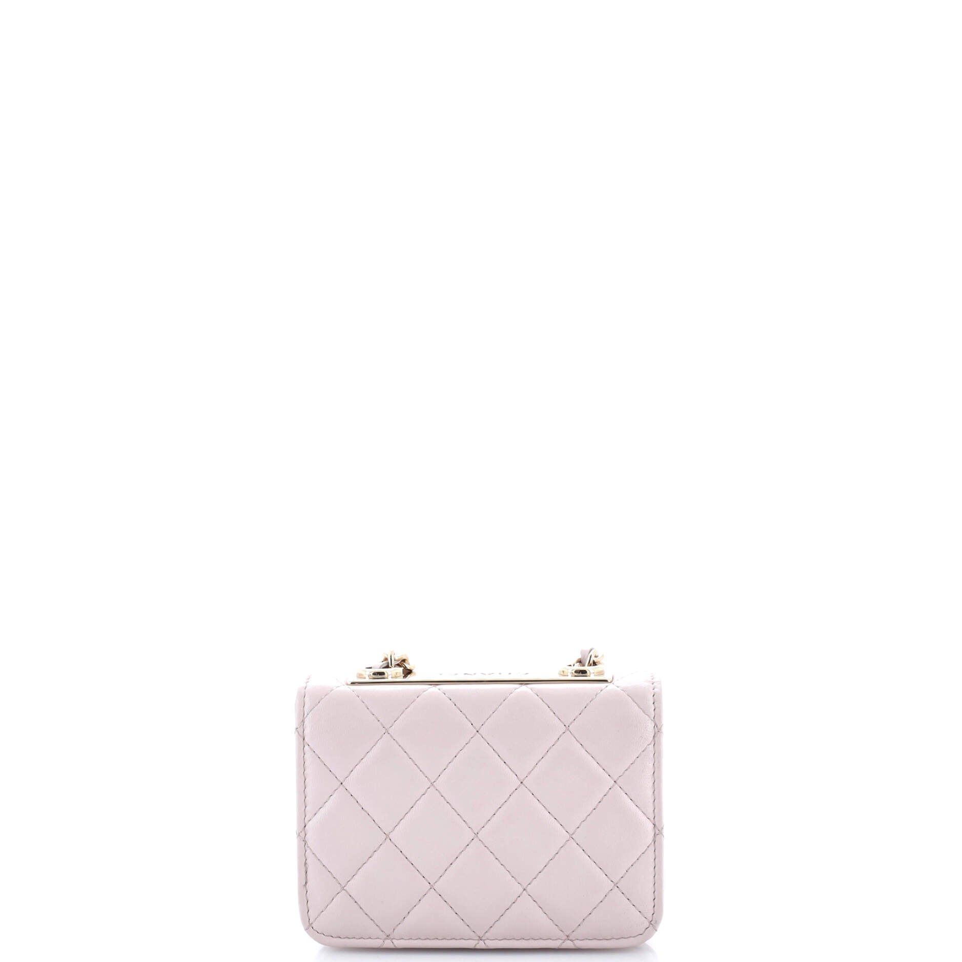 Trendy CC Card Holder on Chain Quilted Lambskin