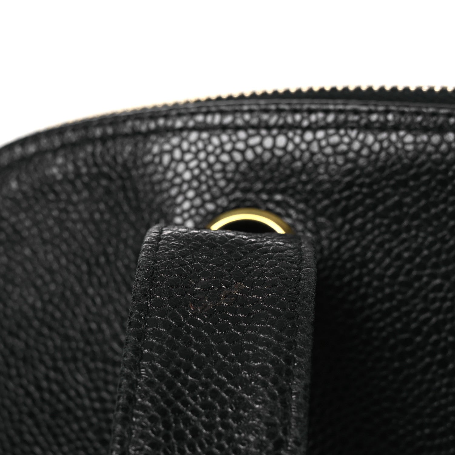 Caviar Large CC Shoulder Bag Black