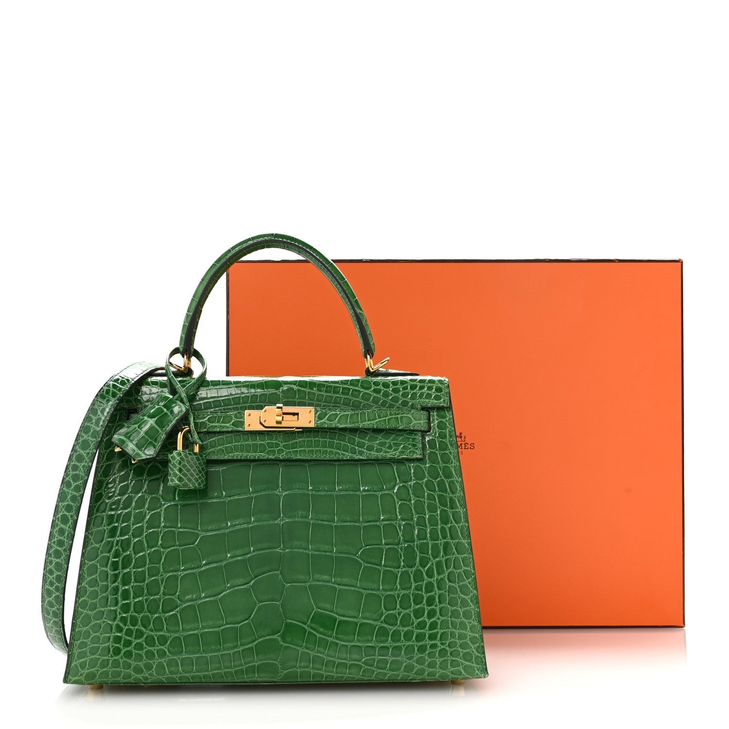 Shiny Alligator Kelly Sellier 25 Cactus
