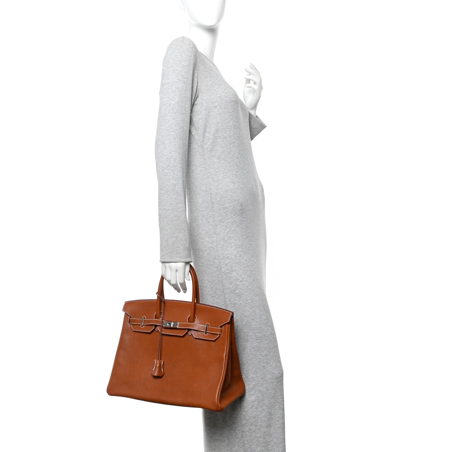 Natural Barenia Faubourg Birkin 35 Fauve