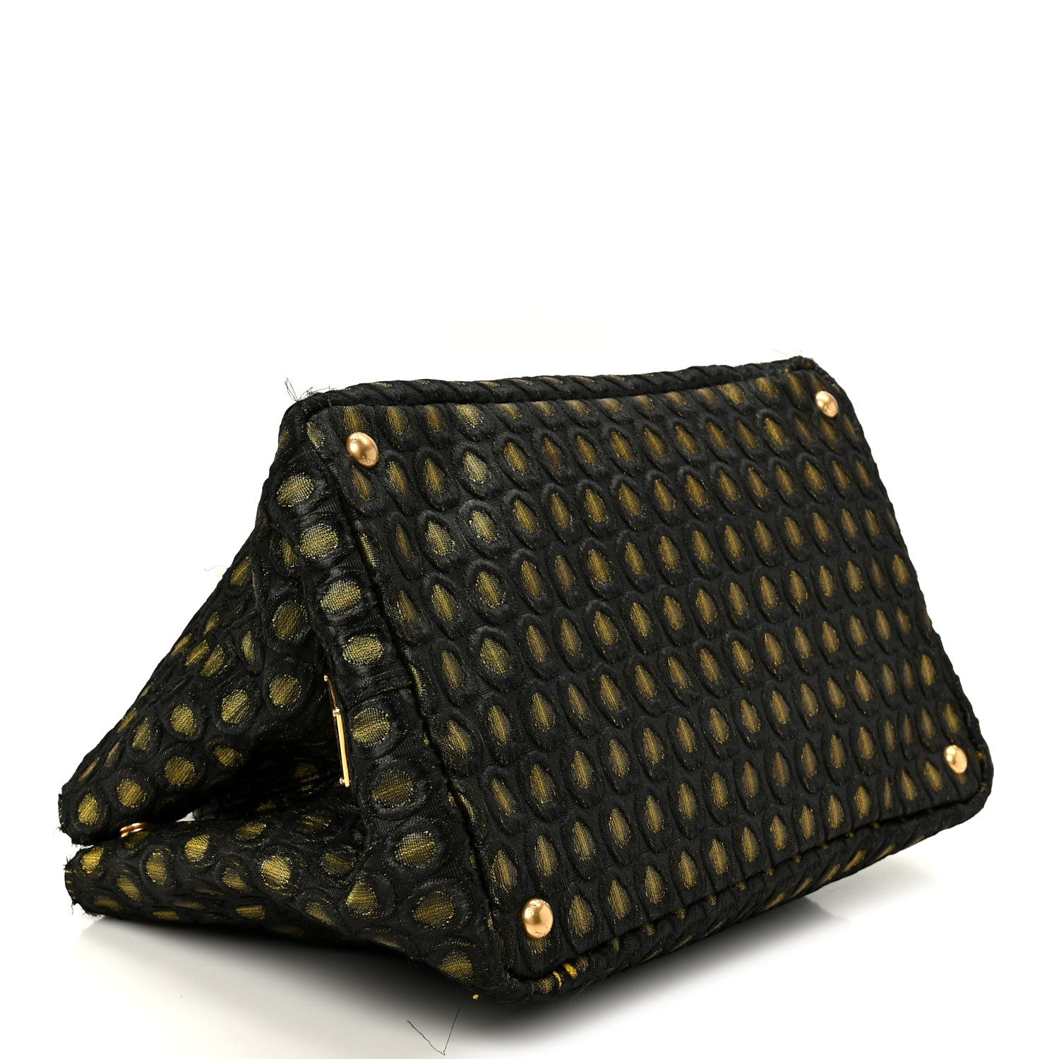 Tessuto Jacquard Canapa Tote Giallo