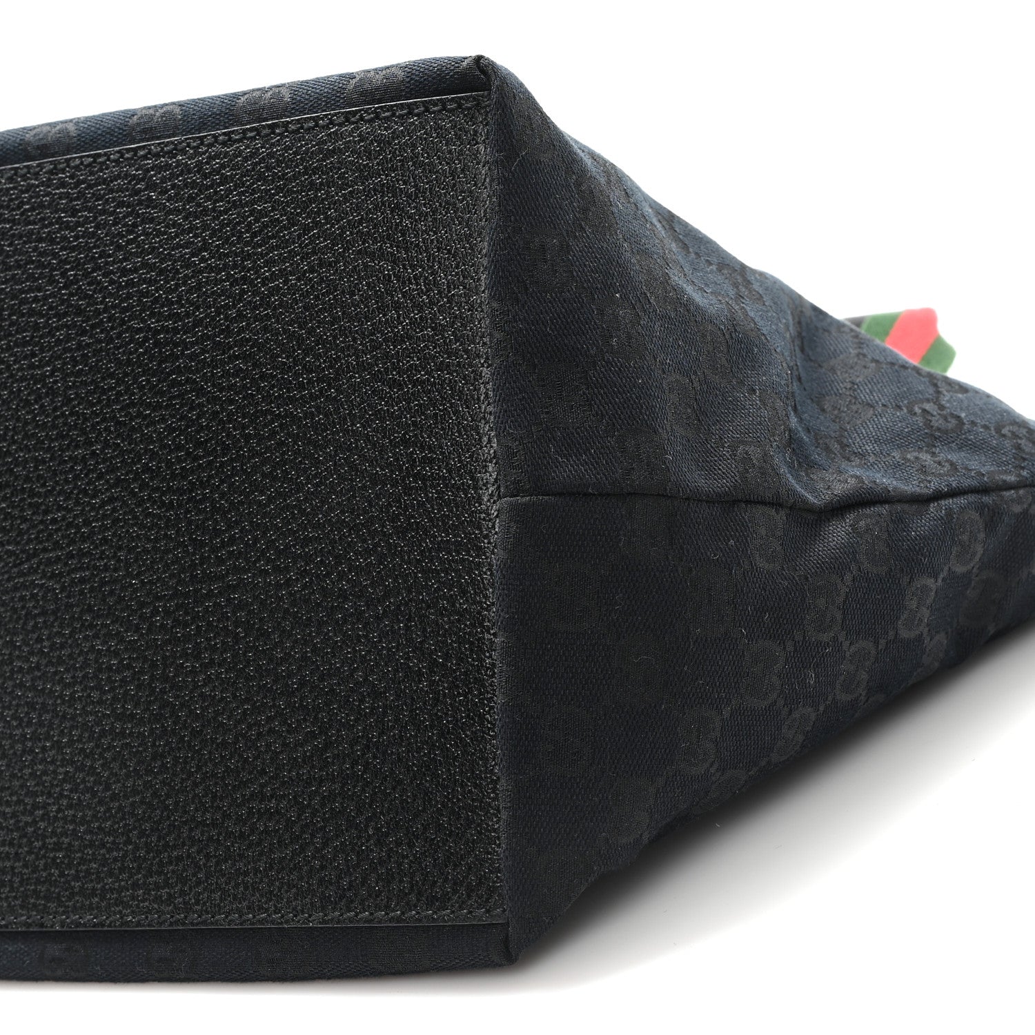 GG Monogram Small Web Handle Bucket Tote Black