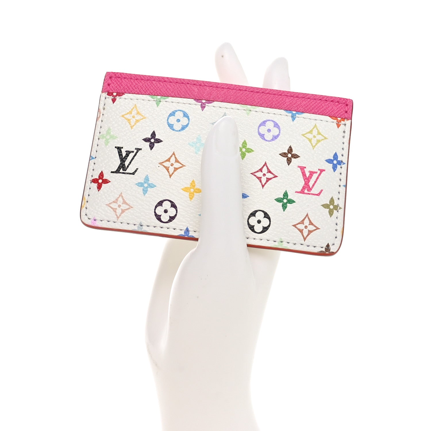 LV X TM Monogram Multicolor Card Holder Kawaii Pink