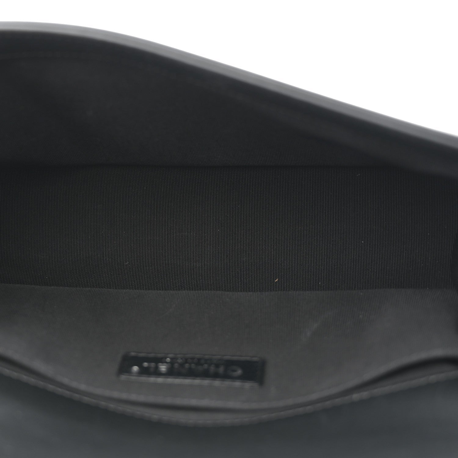 Calfskin Painted Chevron Embossed Medium Boy Flap Black