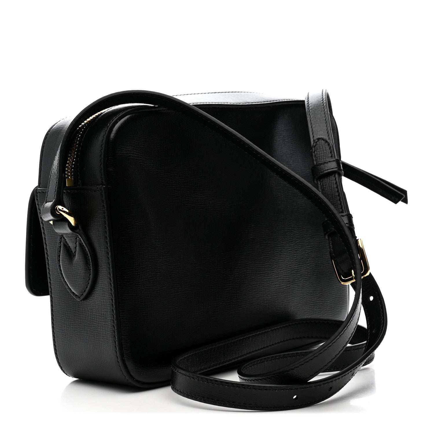 Textured Calfskin Small Horsebit 1955 Shoulder Bag Black
