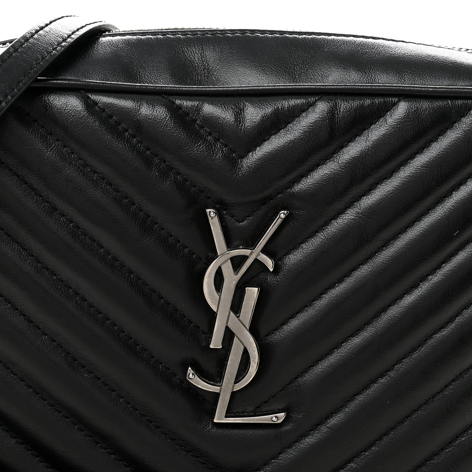 Calfskin Matelasse Monogram Lou Camera Bag Black
