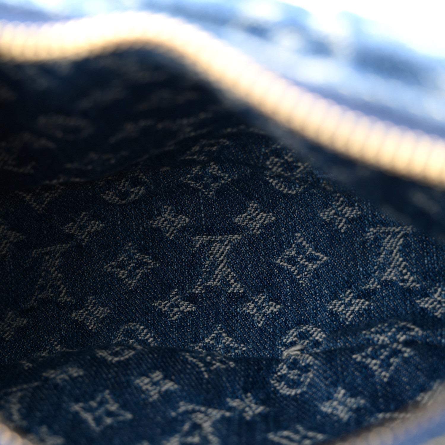 Monogram Denim Pochette Valley Blue