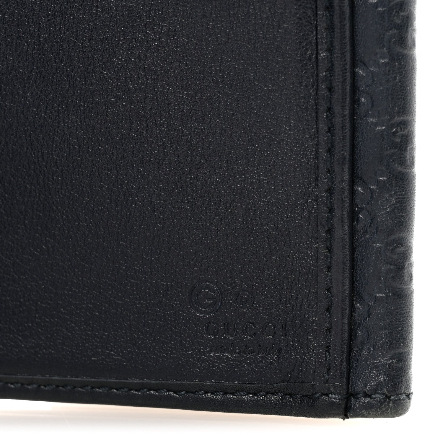Microguccissima Continental Flap Wallet Navy