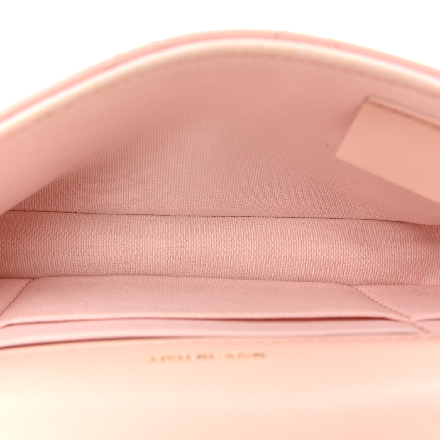 Crumpled Calfskin Quilted Braided CC Mini Flap Light Pink