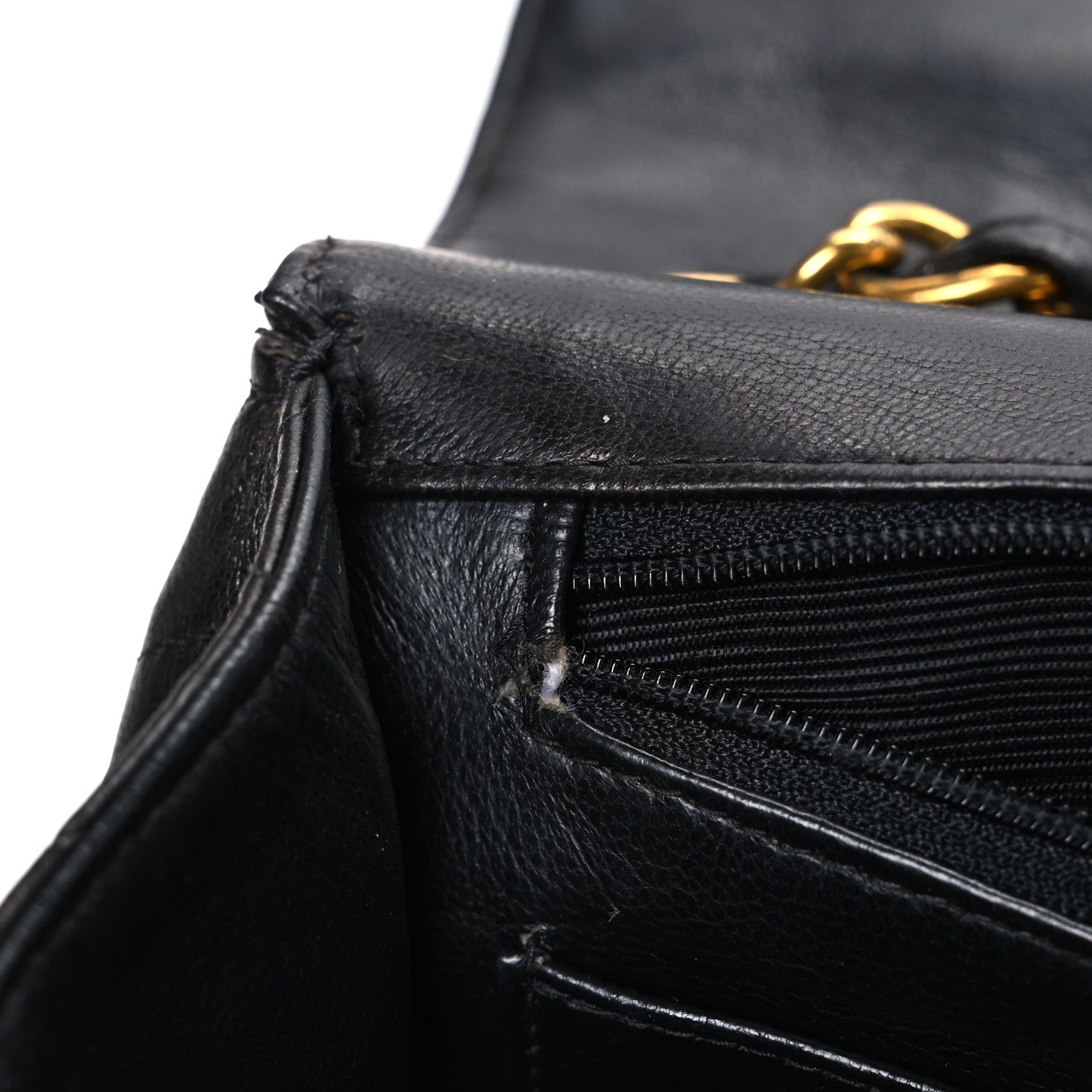 Lambskin Quilted Jumbo Single Flap Black