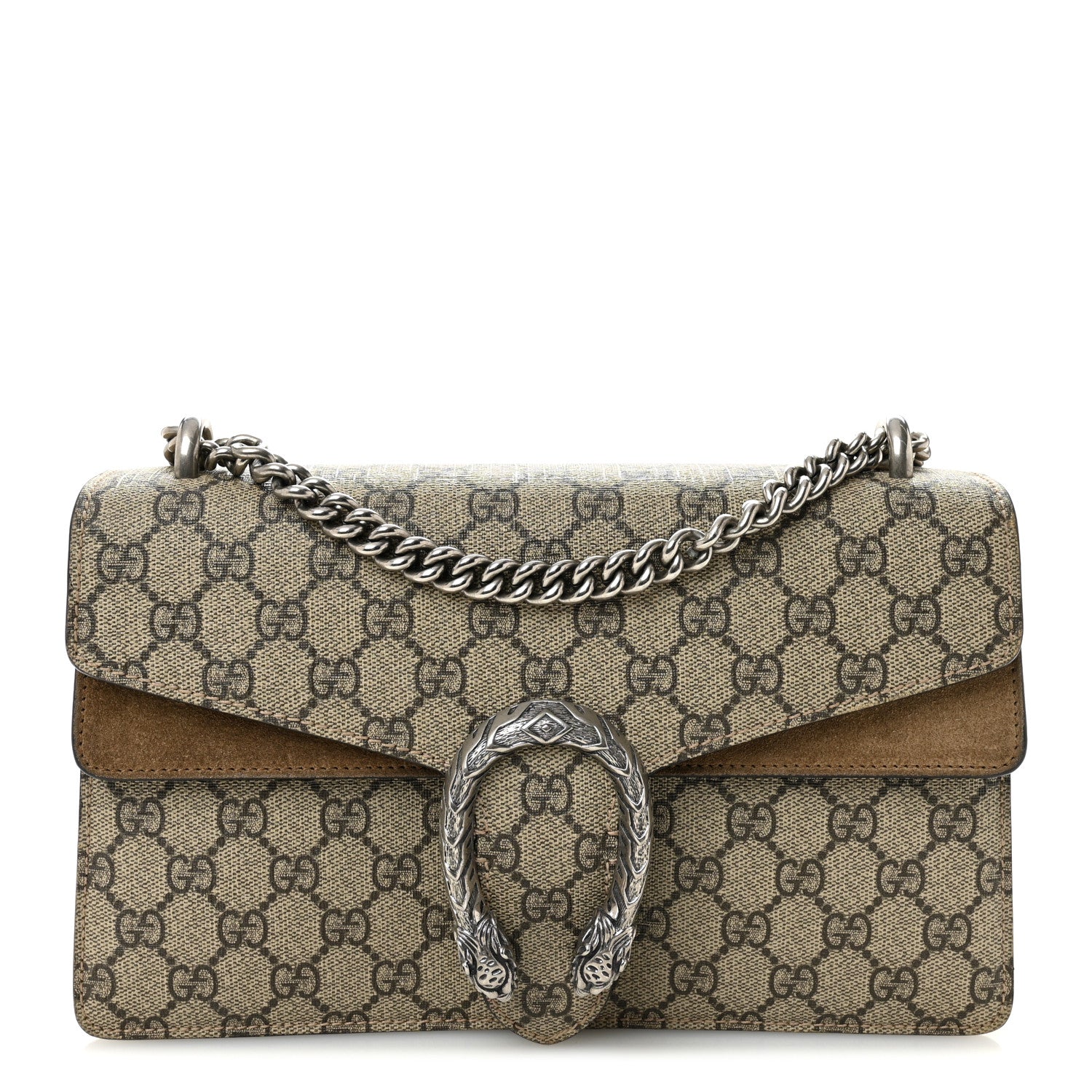 GG Supreme Monogram Small Dionysus Shoulder Bag Taupe