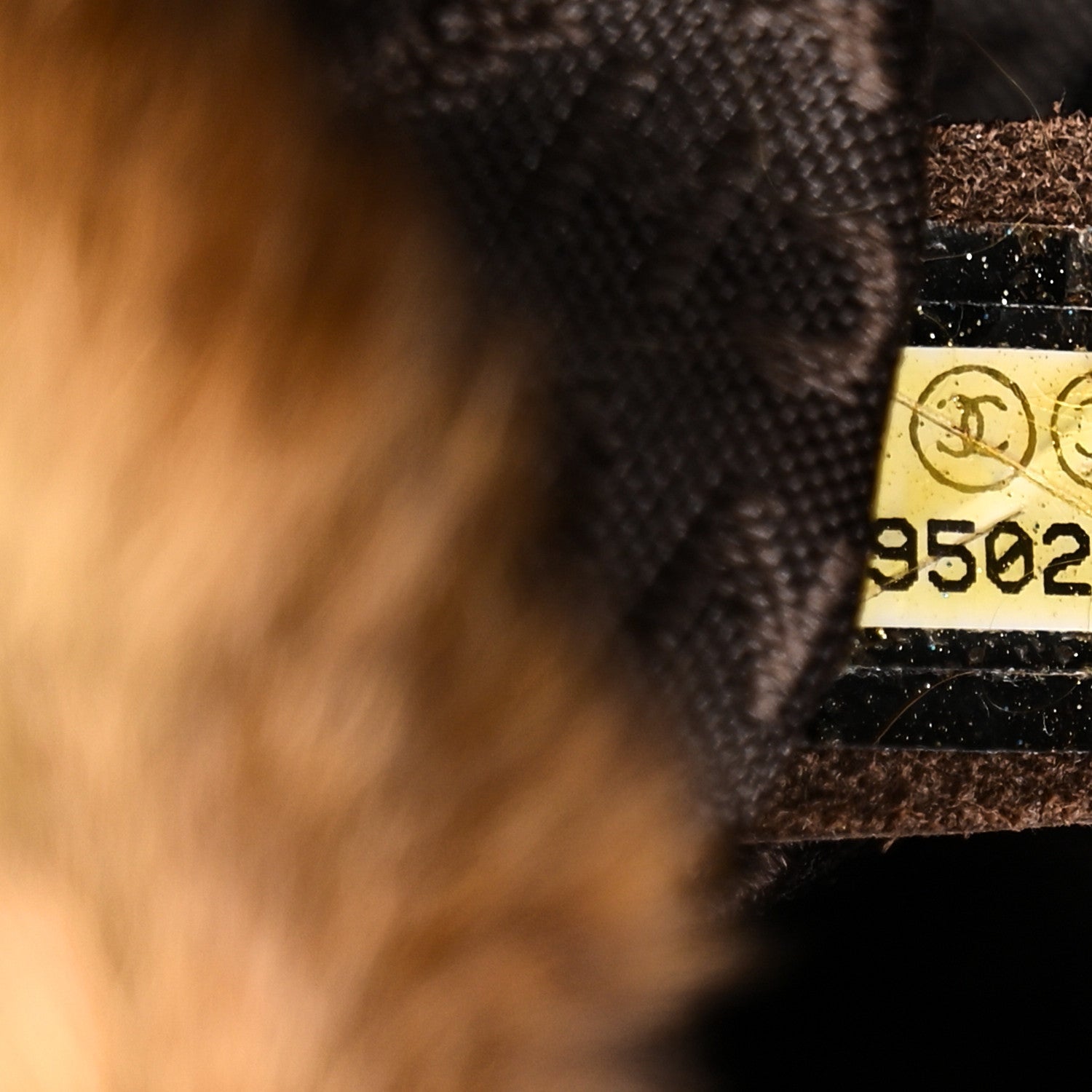 Rabbit Fur Chain Flap Brown